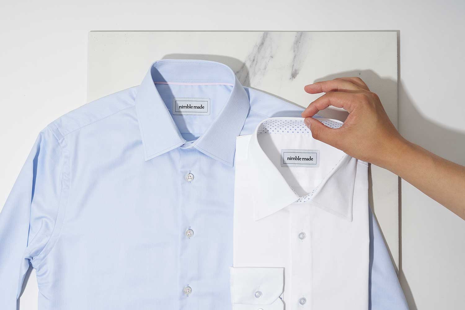 front placket dress shirt The White Sanders Non Iron Fine Twill with French Placket Custom Shirt