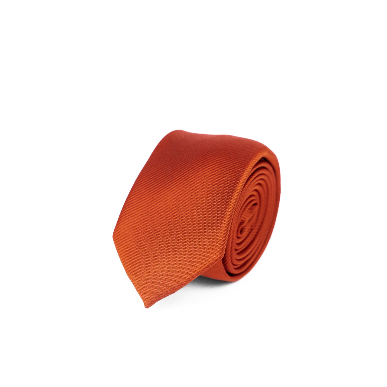 Solid Burnt Orange Tie | Men’s Slim Necktie for Fall & Formal Looks