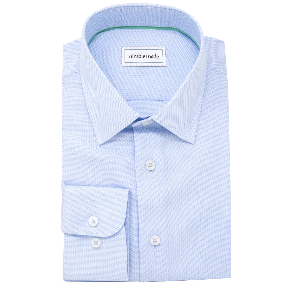 Men's Slim Fit Light Blue Micro Step Textured Dress Shirt Size N1 Men's Slim Fit Light Blue Micro Step Textured Dress Shirt Size N1