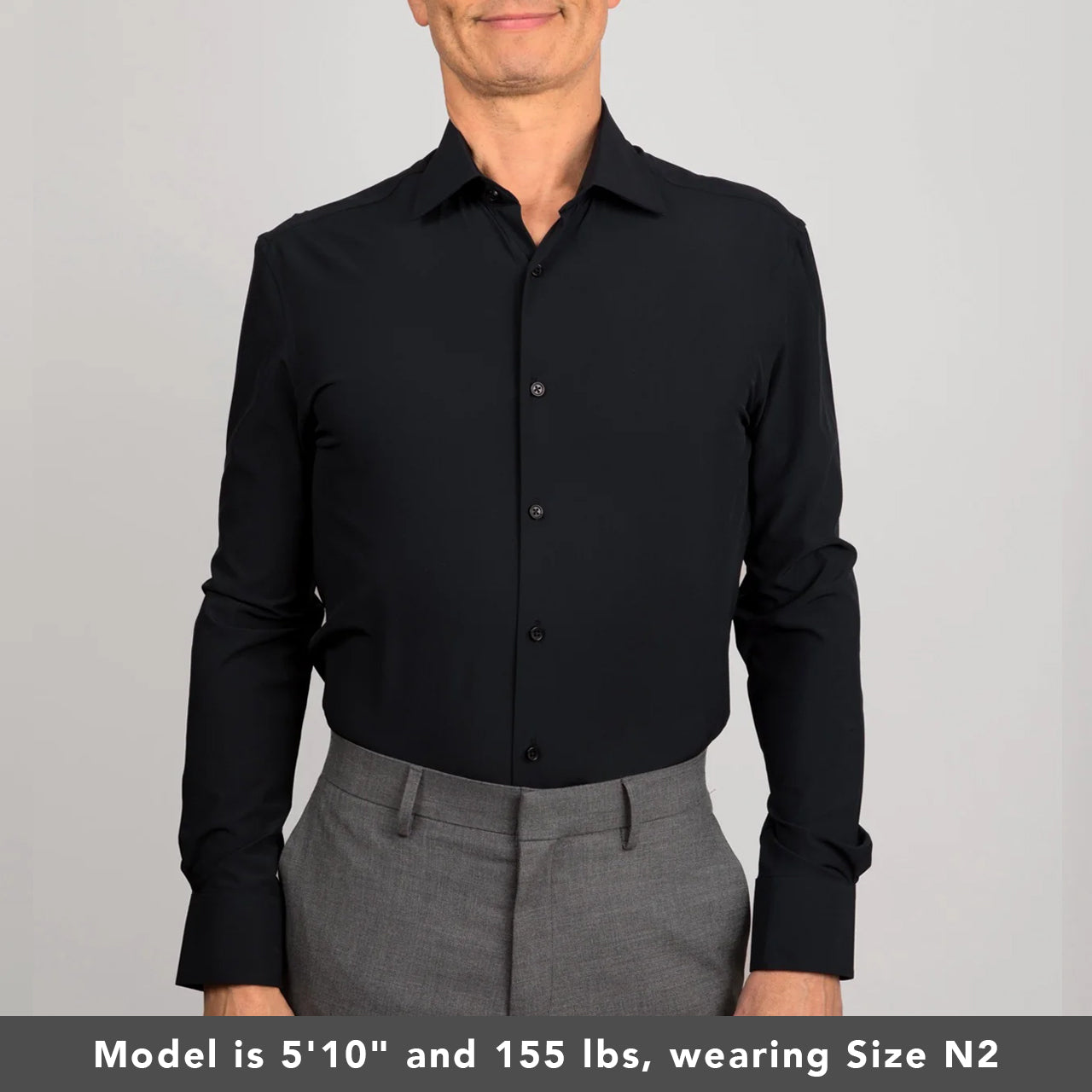 model is 5'1" and 155 lbs wearing size n2 in nylon spandex smooth weave slim fit fabric