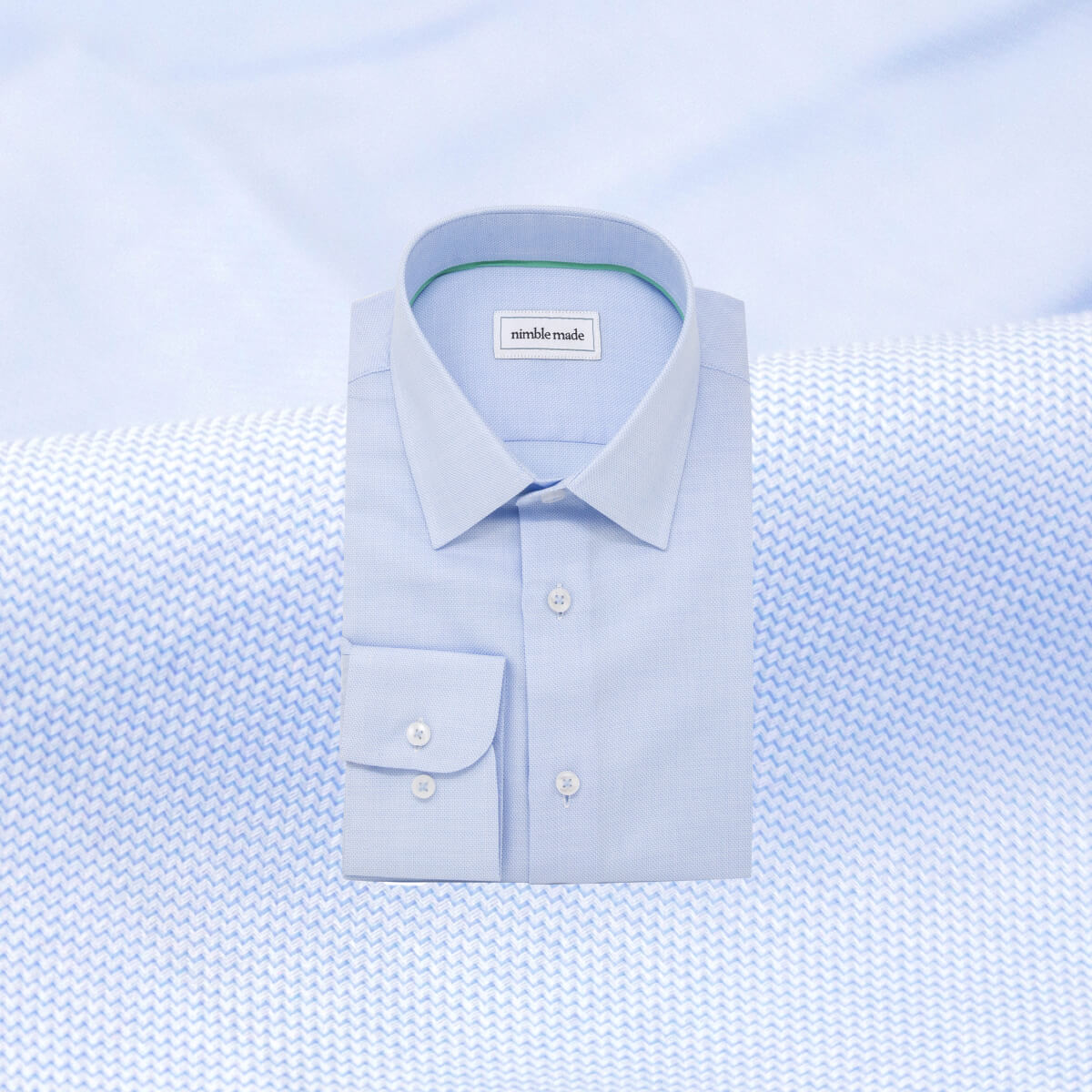 slim fit mens light blue stair step textured dress shirt collar button up long sleeve