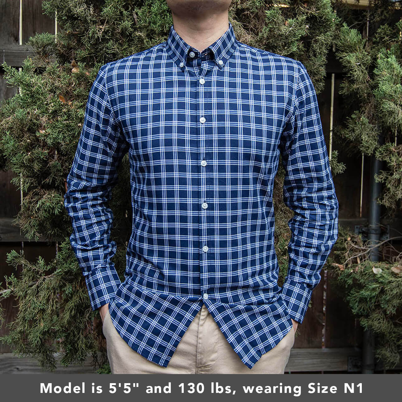 model is 5'5" 130 lbs wearing size n1 in 100% cotton brushed flannel slim fit