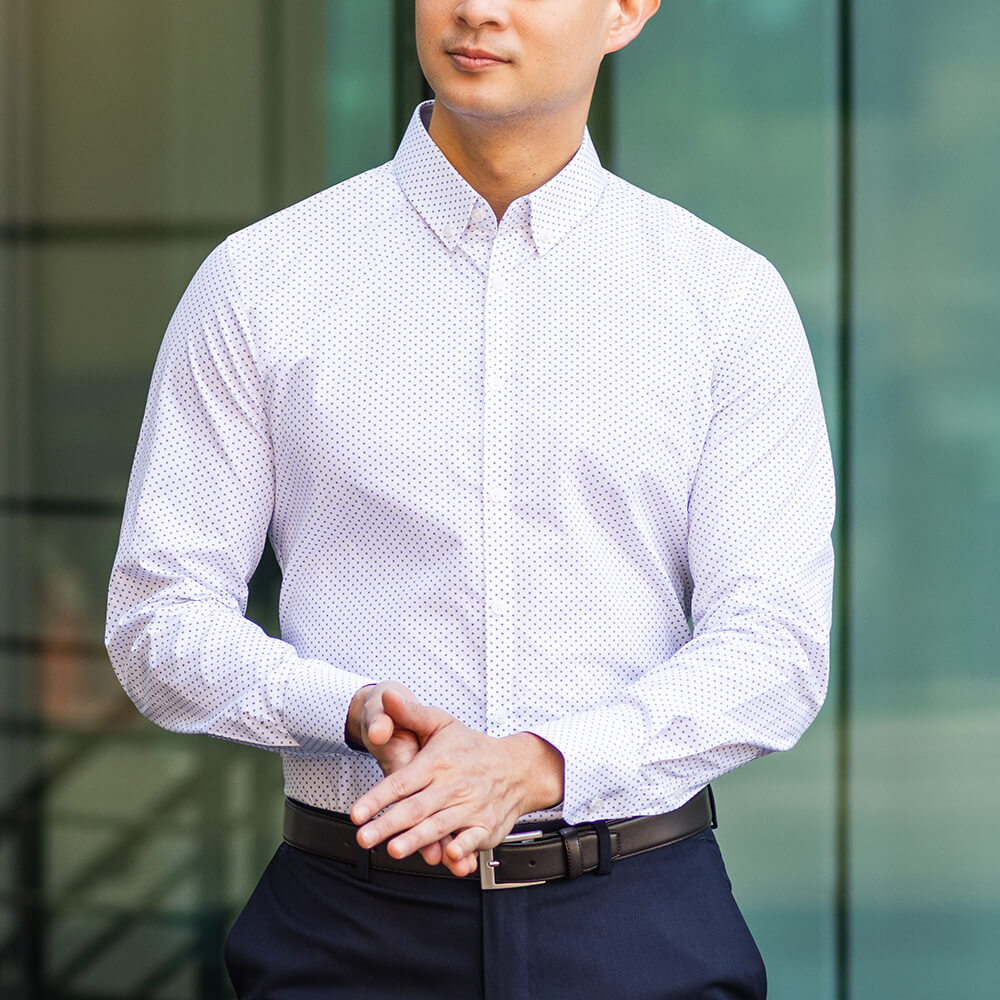 model is 5'11 and 160 lbs wearing size N4 in 100% cotton smooth weave slim fit
