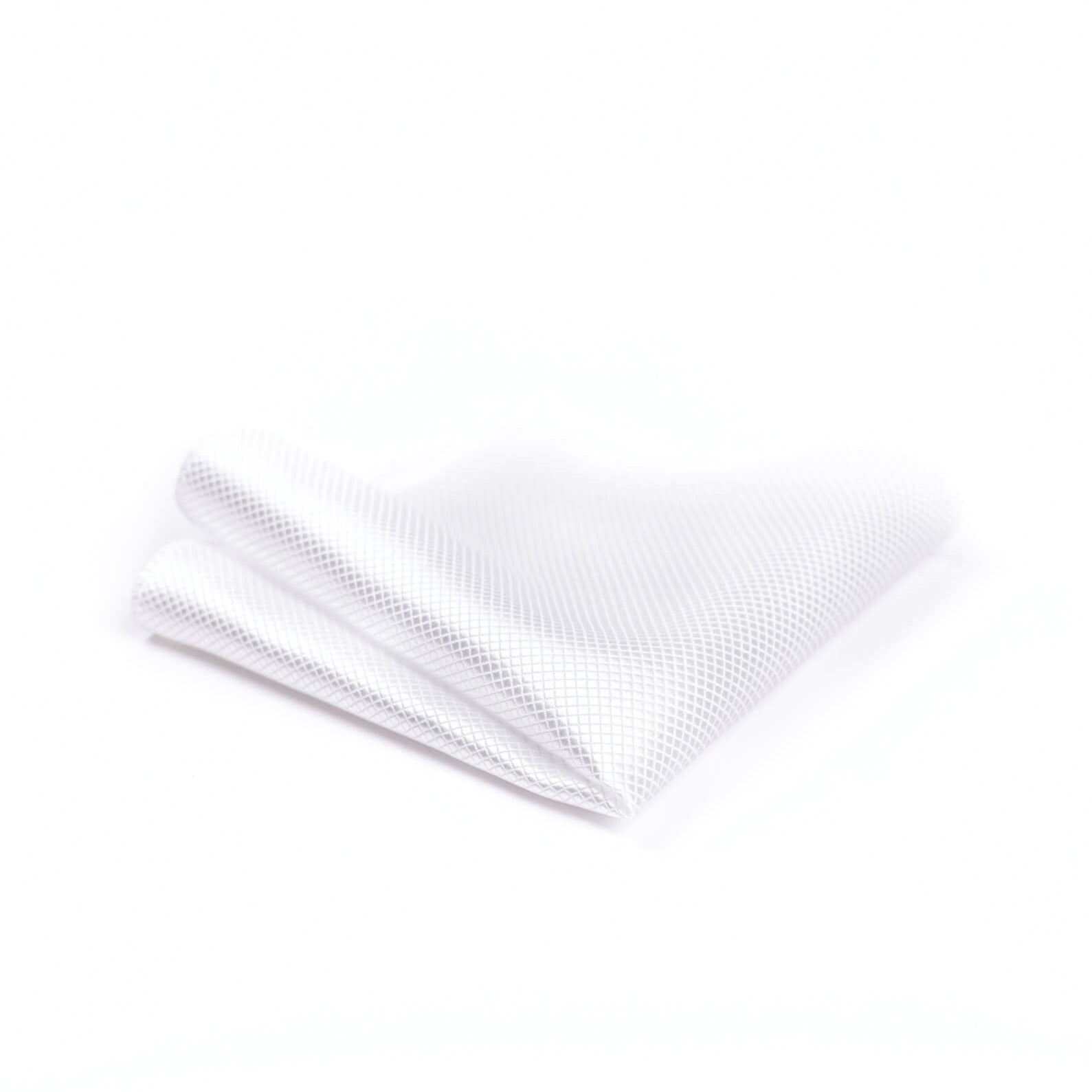 White Silk Pocket Square | Classic Men’s Handkerchief for Suits & Tuxedos