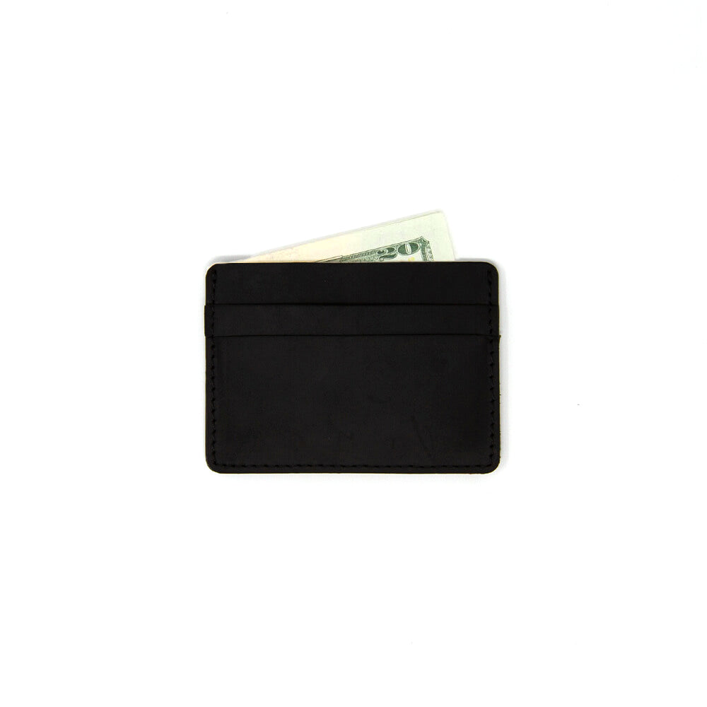 Matte Black Men's Slim Leather Wallet Nimble Made