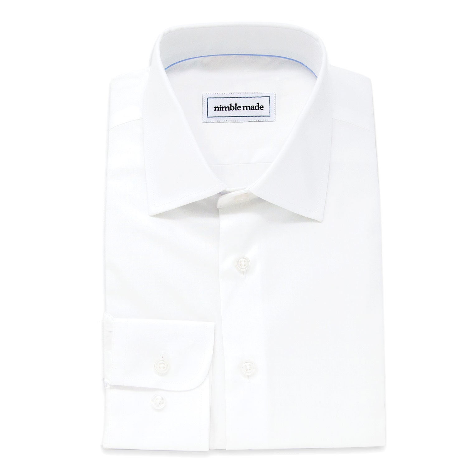 nimble mades best solid white dress shirt for men in slim fit | Classic Slim Fit White Dress Shirt | Shop The Crescent Button Up