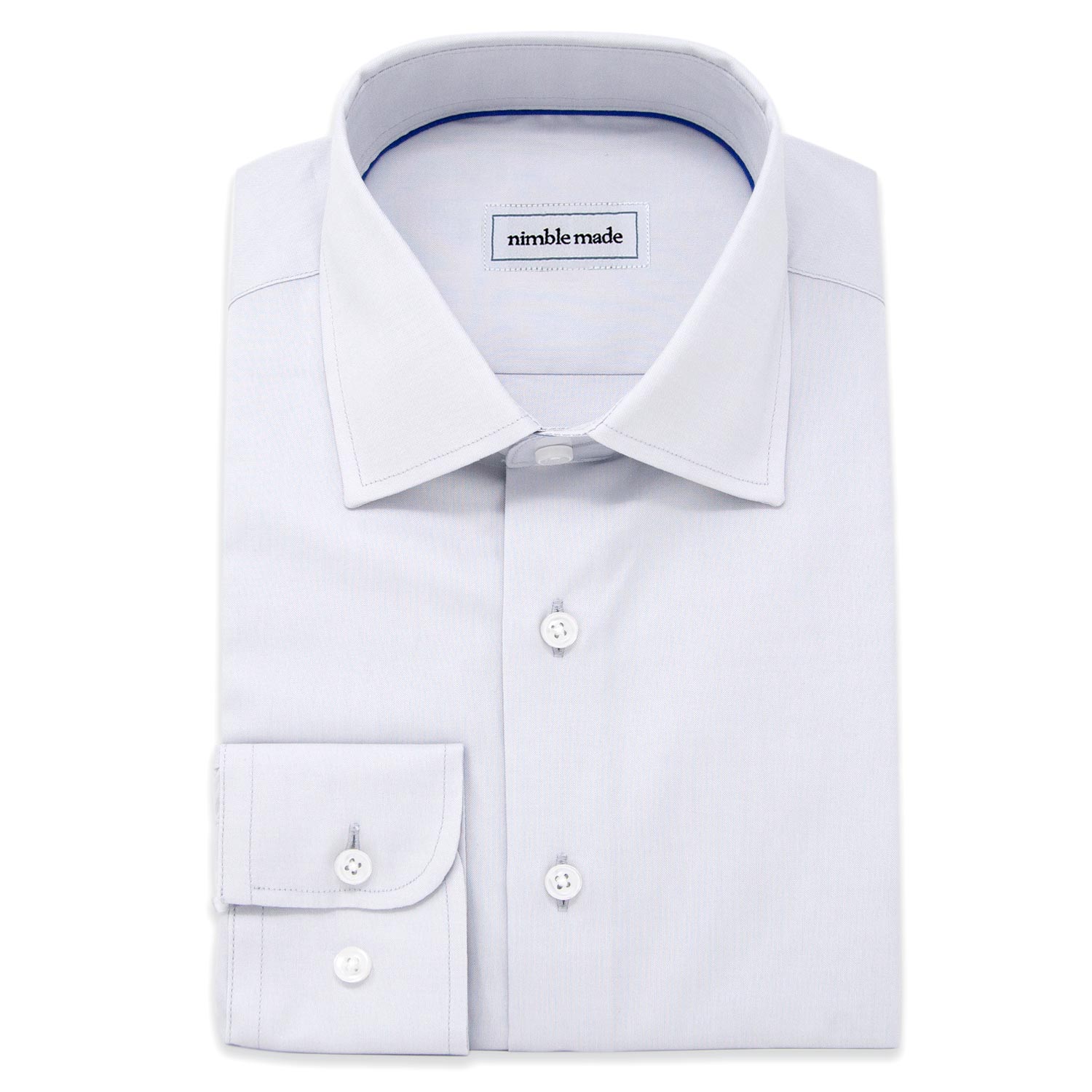 light gray dress shirt on white background | Slim Fit Light Gray Oxford Dress Shirt | Shop The Scholar Button Up