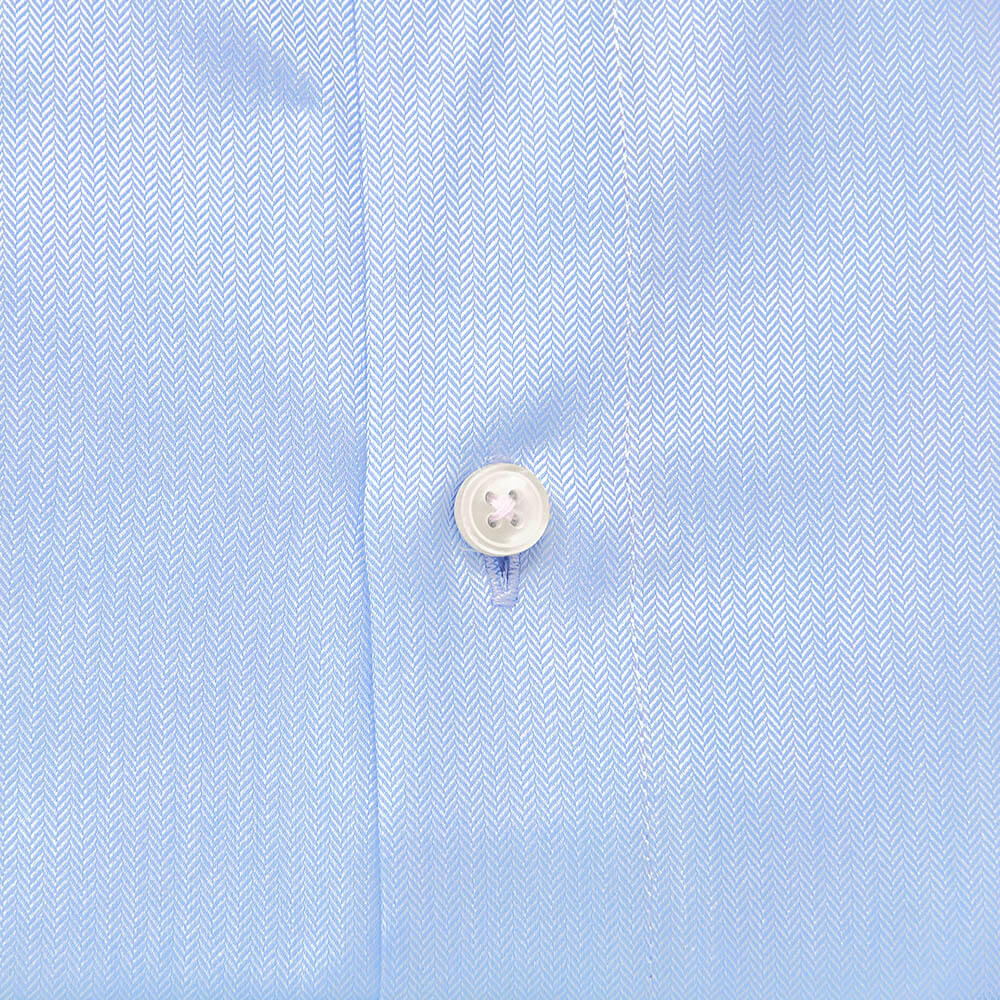 light-blue-dress-shirt-button-thread | | Slim Fit Blue Dress Shirt | Shop The Waterbend Collared Button Up