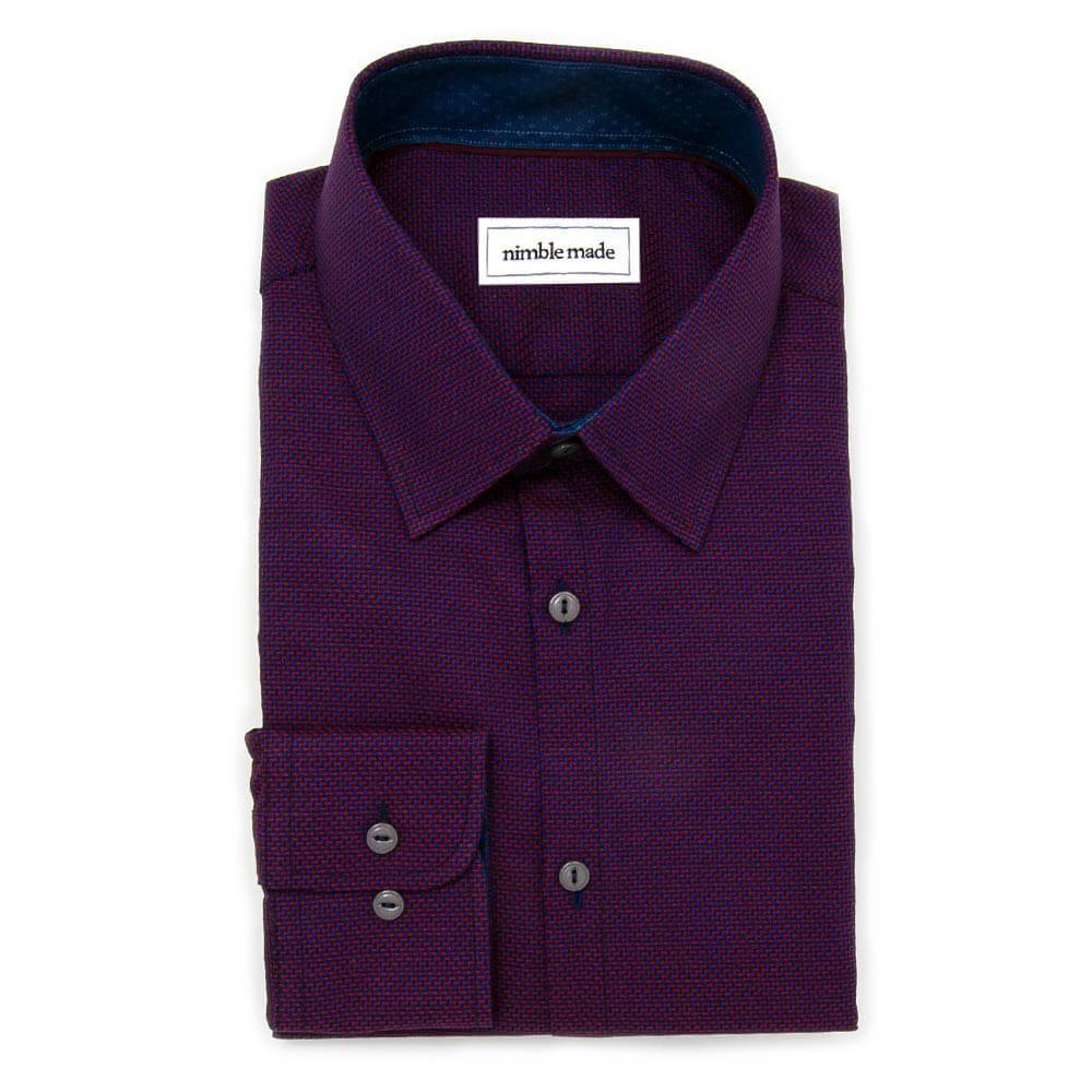 Men's Dark Purple Plum Dress Shirt | The Plum - Nimble Made Men's Dark Purple Plum Dress Shirt | The Plum - Nimble Made
