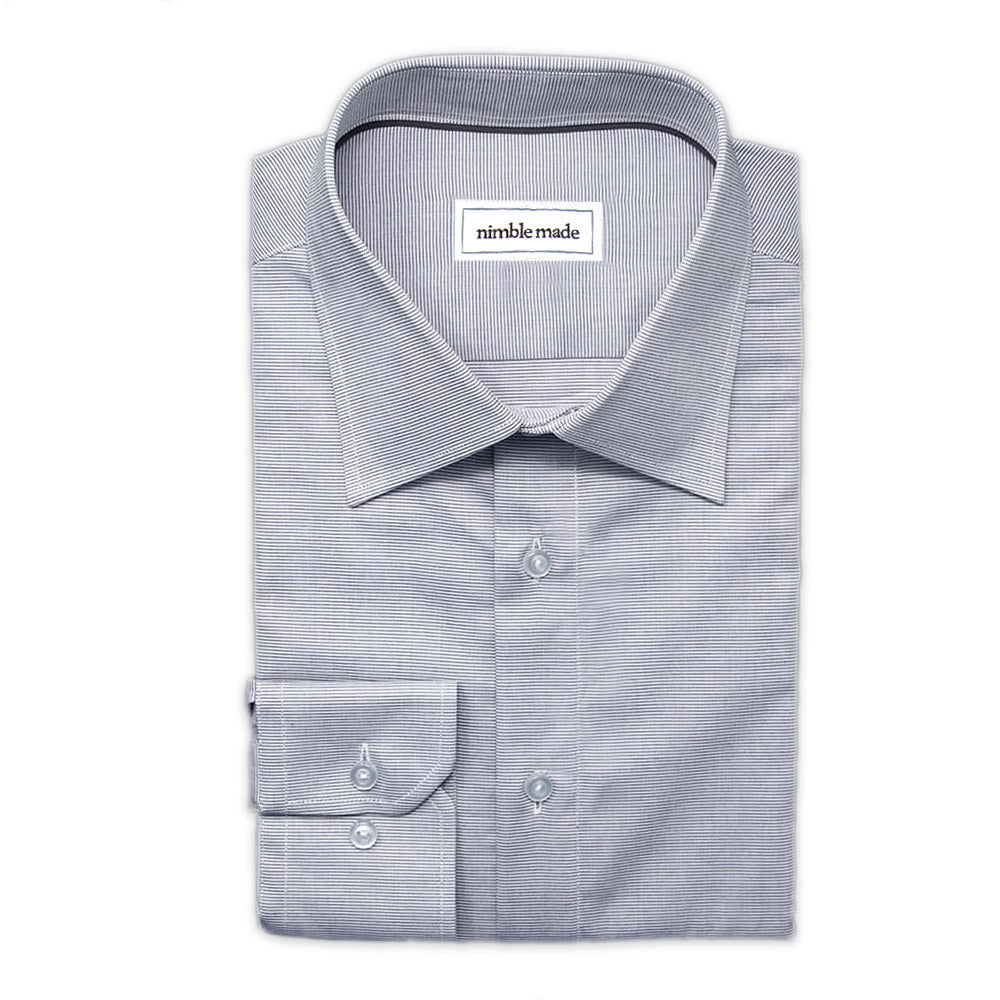Men's Gray Pattern Slim Fit Dress Shirt - Nimble Made Men's Gray Pattern Slim Fit Dress Shirt - Nimble Made