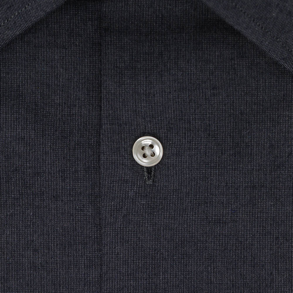 close up on heather dark gray 100% cotton fabric for men's shirt Slim Fit Dark Heather Grey Button Up Dress Shirt | Shop The Boro