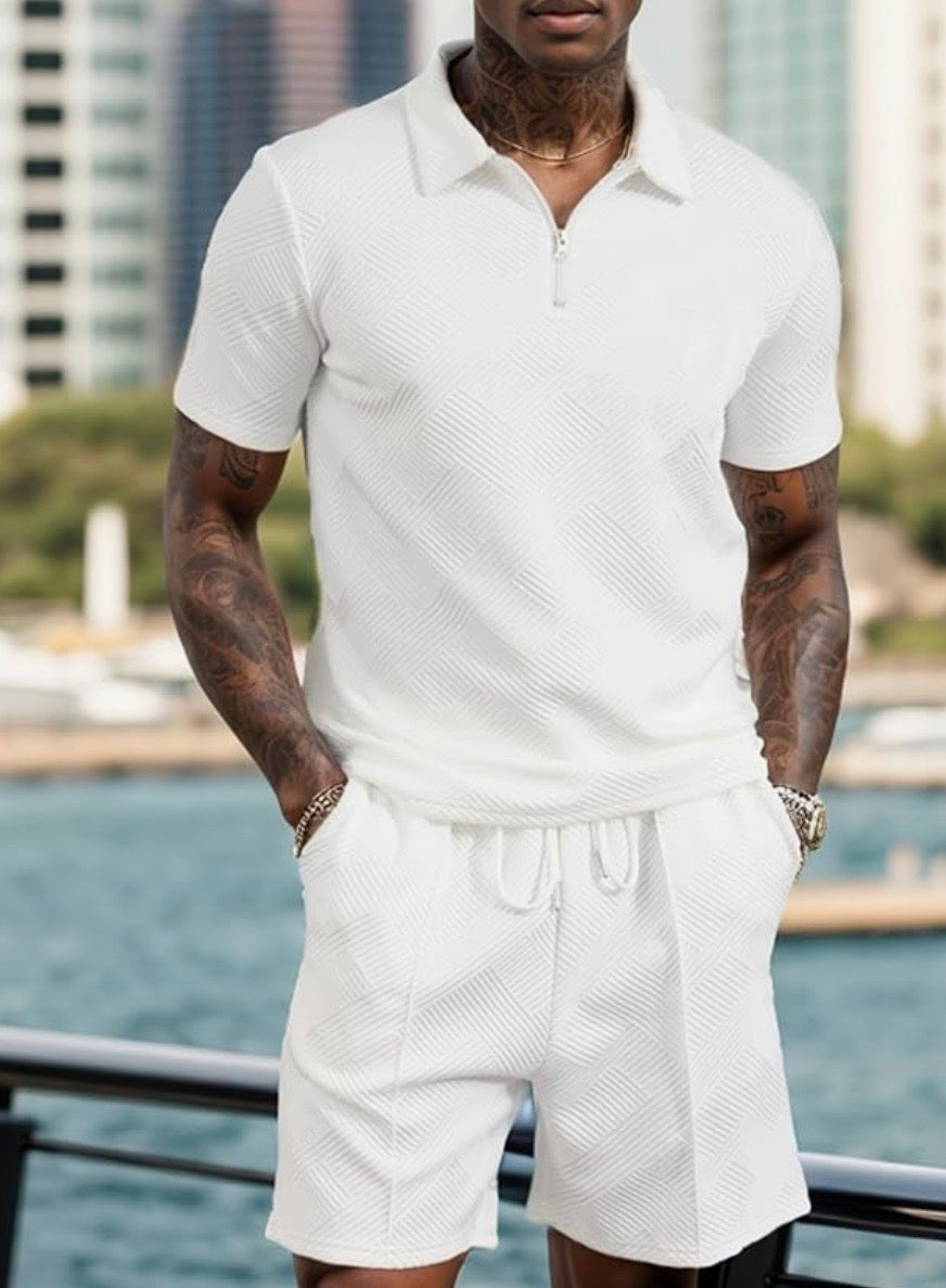 mens all white party outfit examples