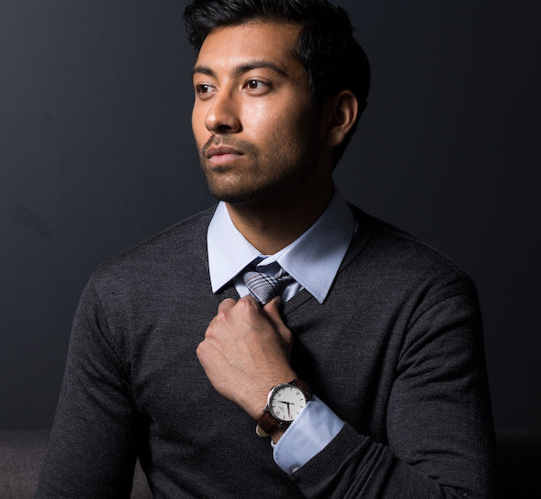 How to Wear Sweater Over a Dress Shirt