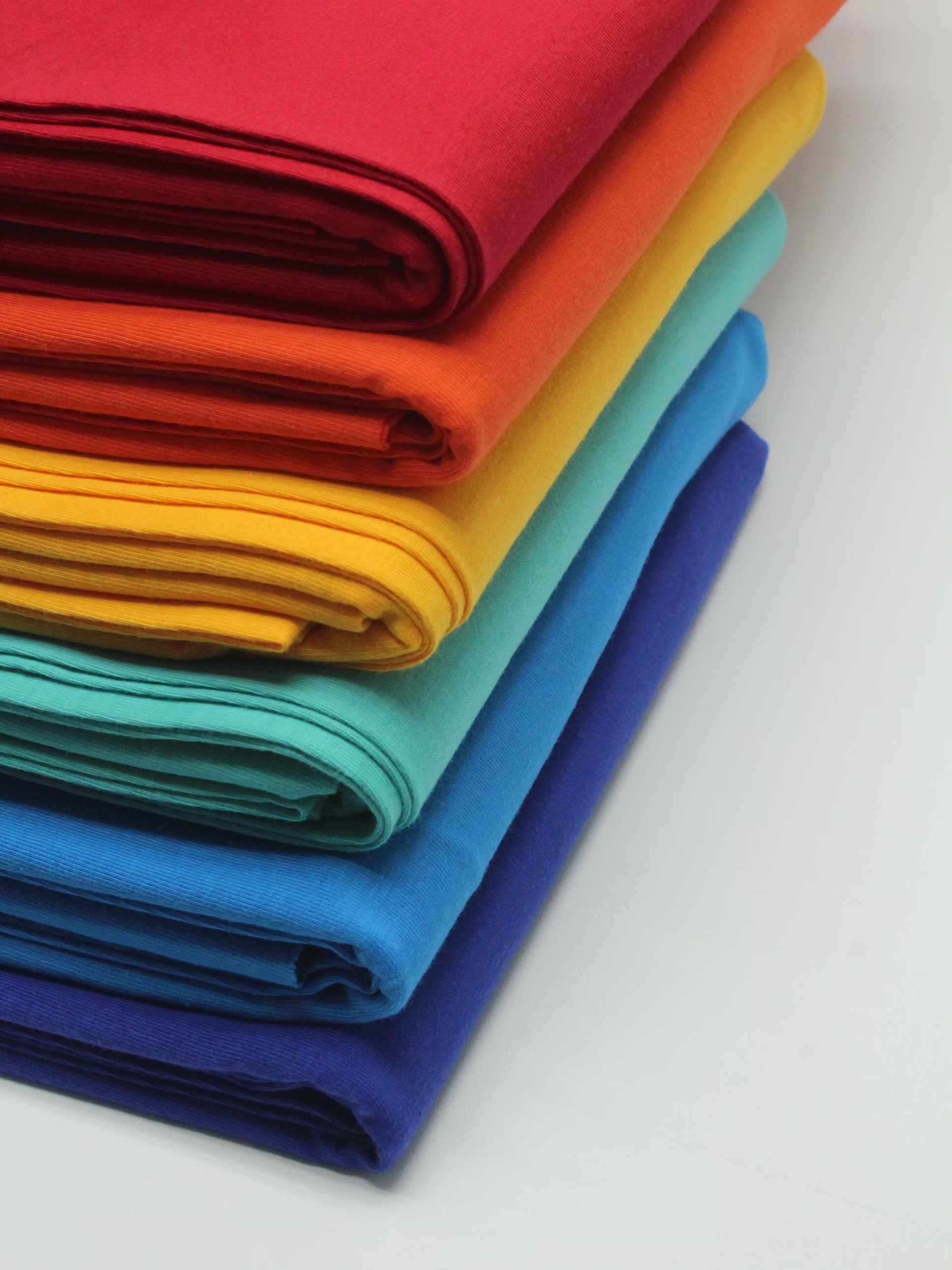 close up of polyester fabrics and polyester fibers