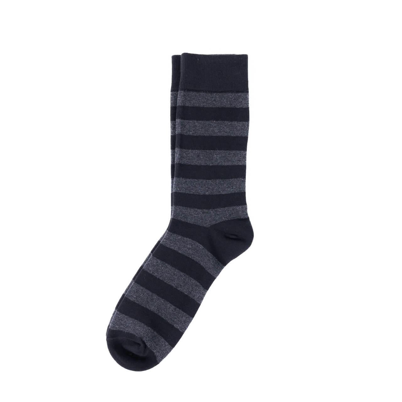 Black and Grey Striped Dress Socks