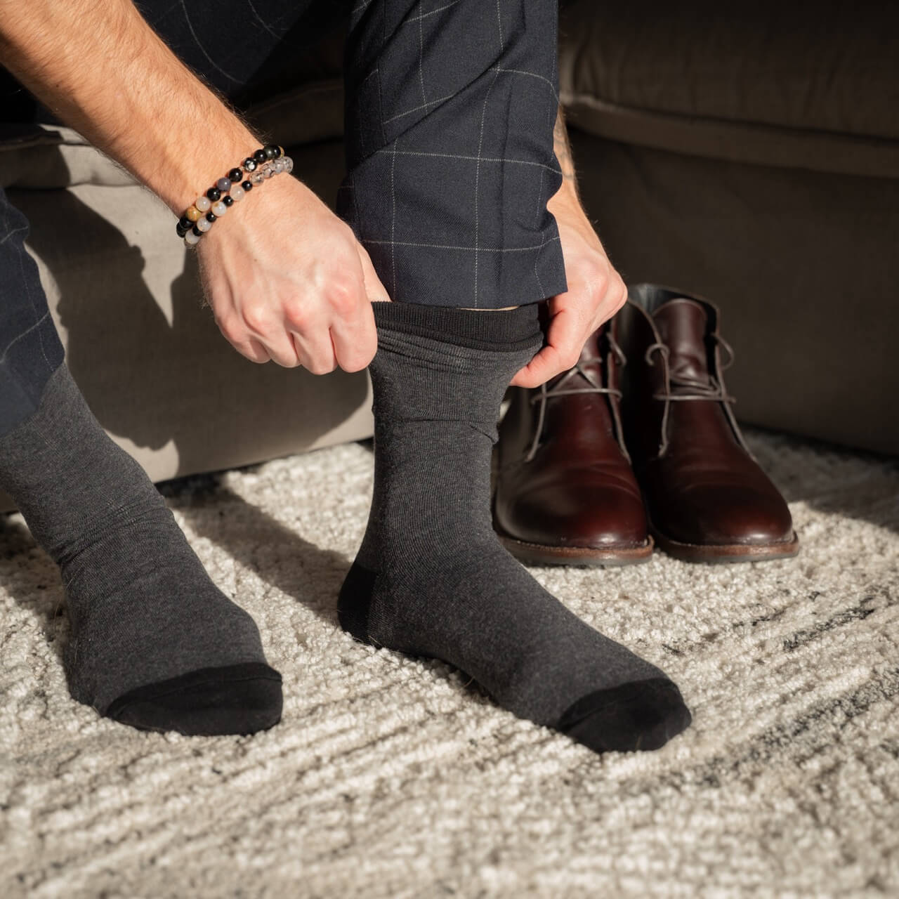 mens grey socks