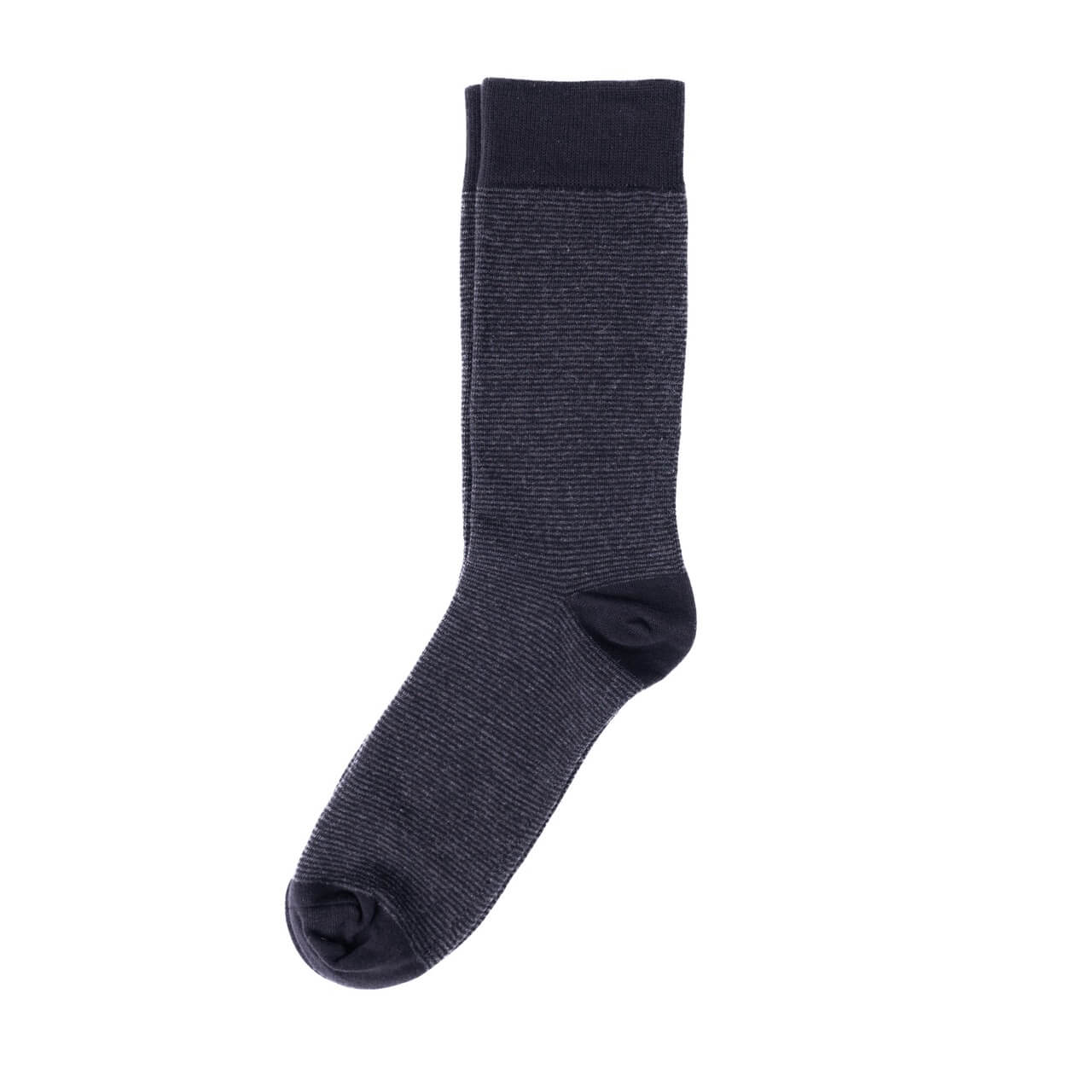 Dark Grey Striped Dress Sock