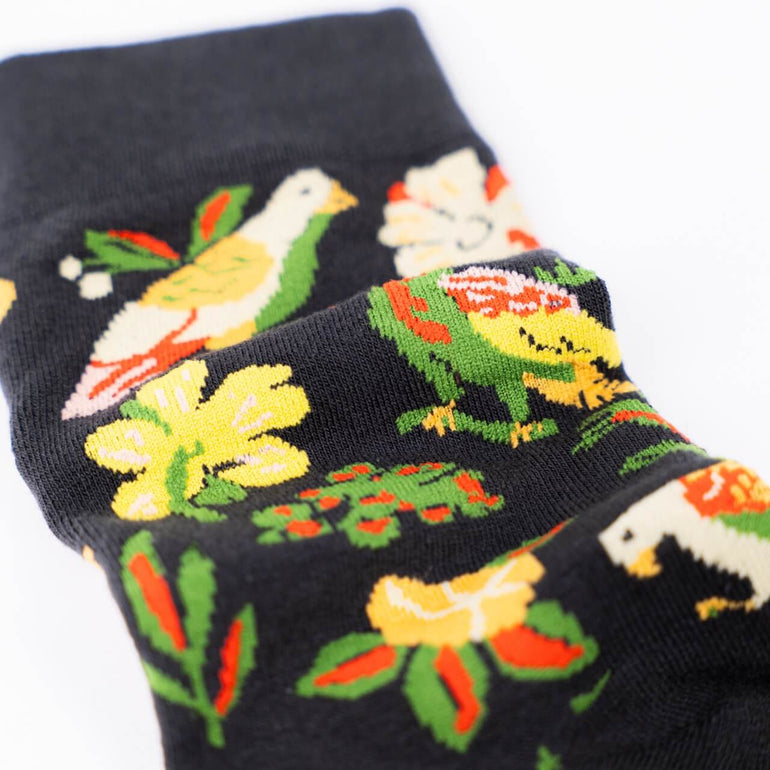 Men's Floral and Fauna Black Colorful Fun Dress Socks – Nimble Made