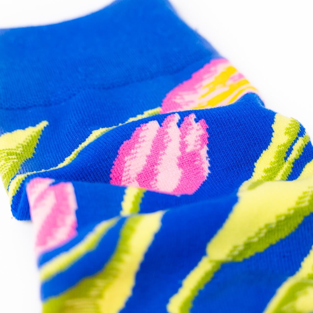 Men's Navy Blue Floral Tulip Fun Colorful Dress Socks – Nimble Made