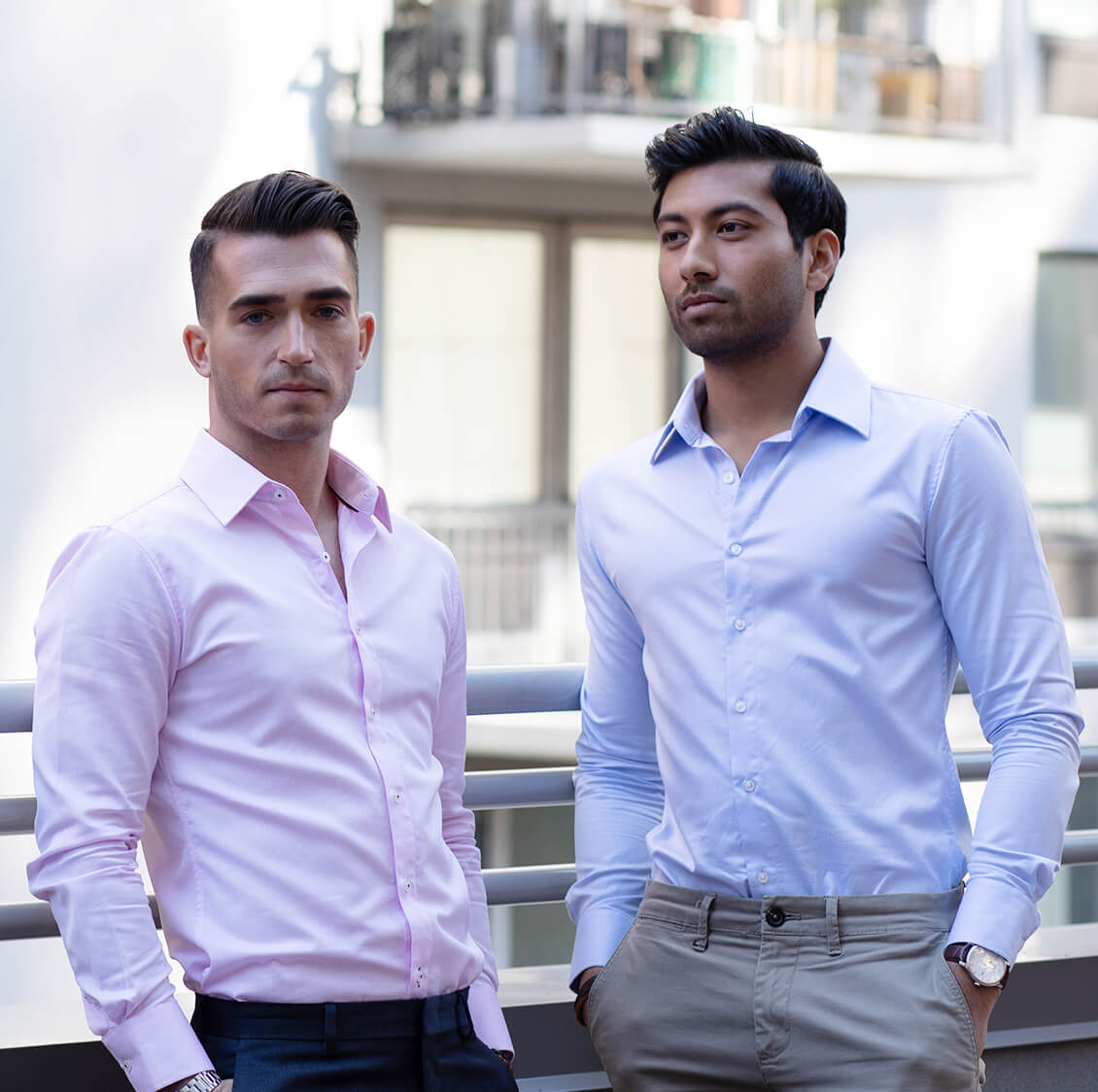 mens fitted button up shirts
