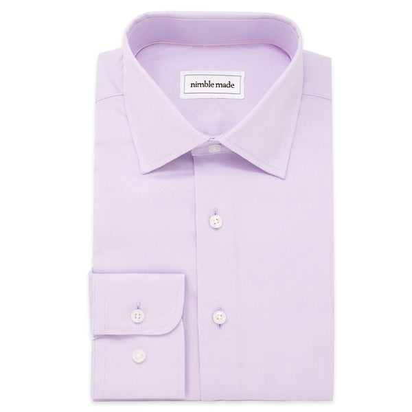 Men's Slim Fit Light Purple Button Up Dress Shirt Size N0