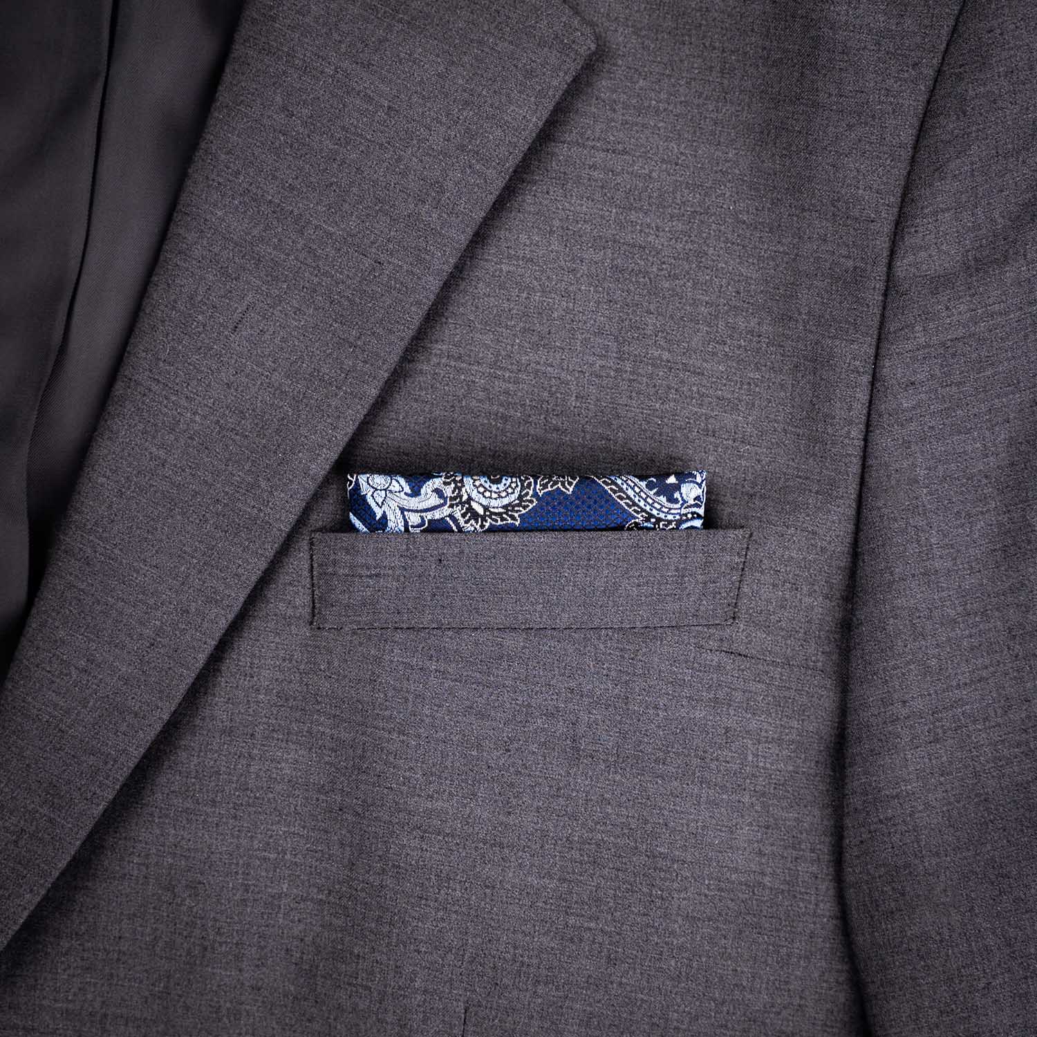 Pocket square for navy suit