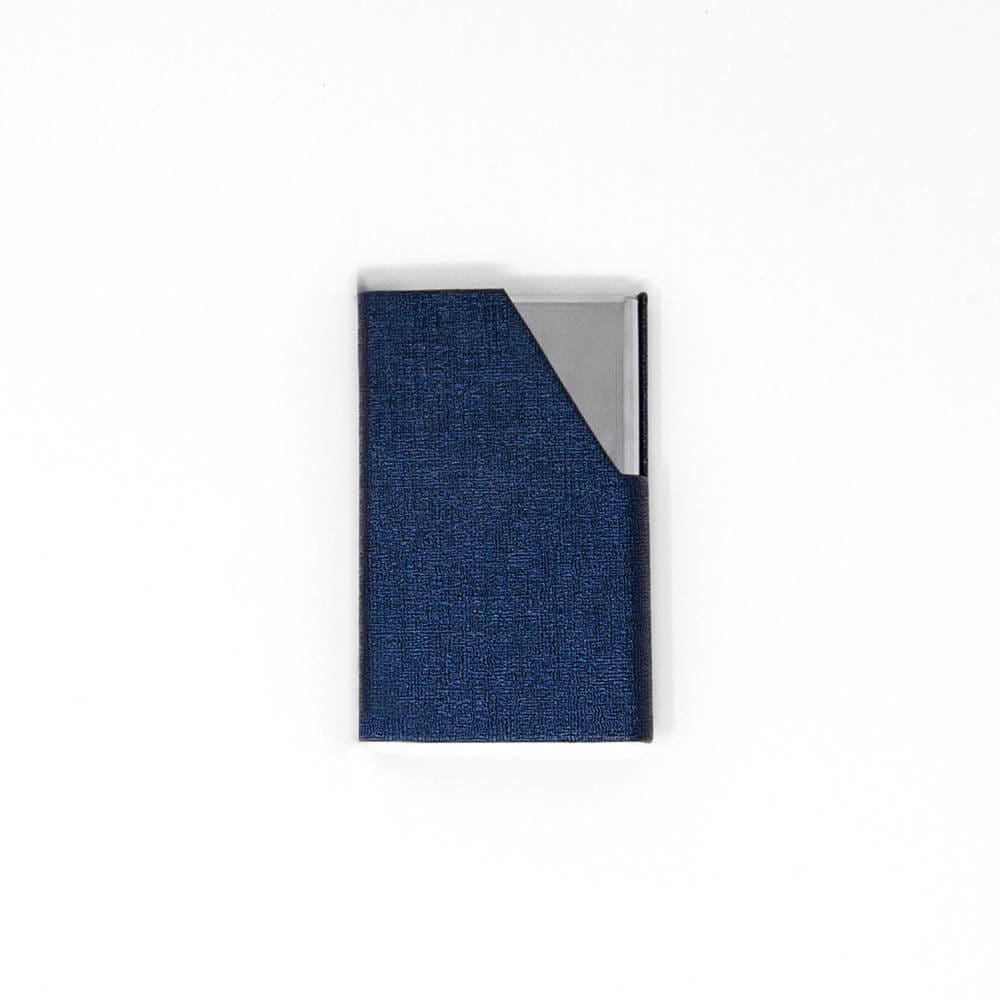 Dark Blue Metallic Card Holder