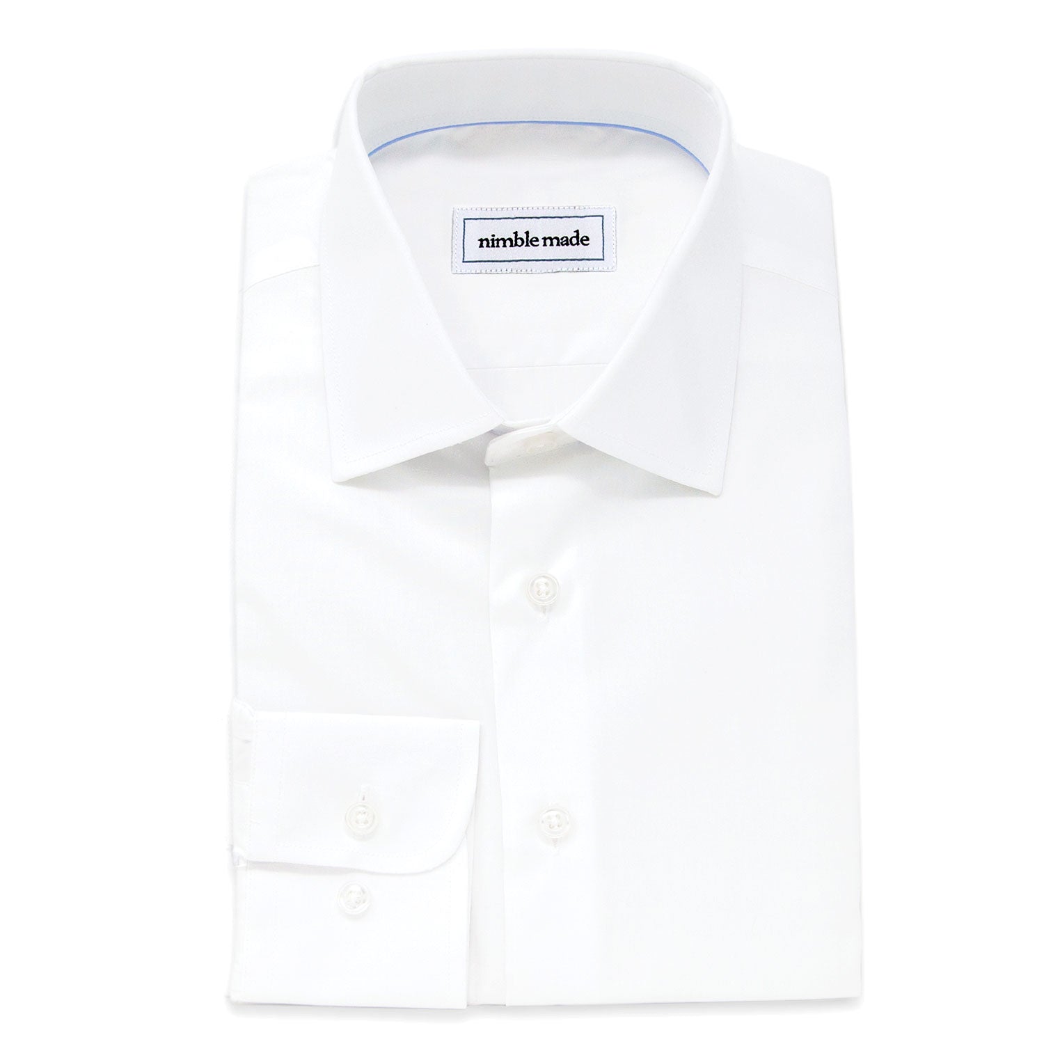 nimble mades best solid white dress shirt for men in slim fit