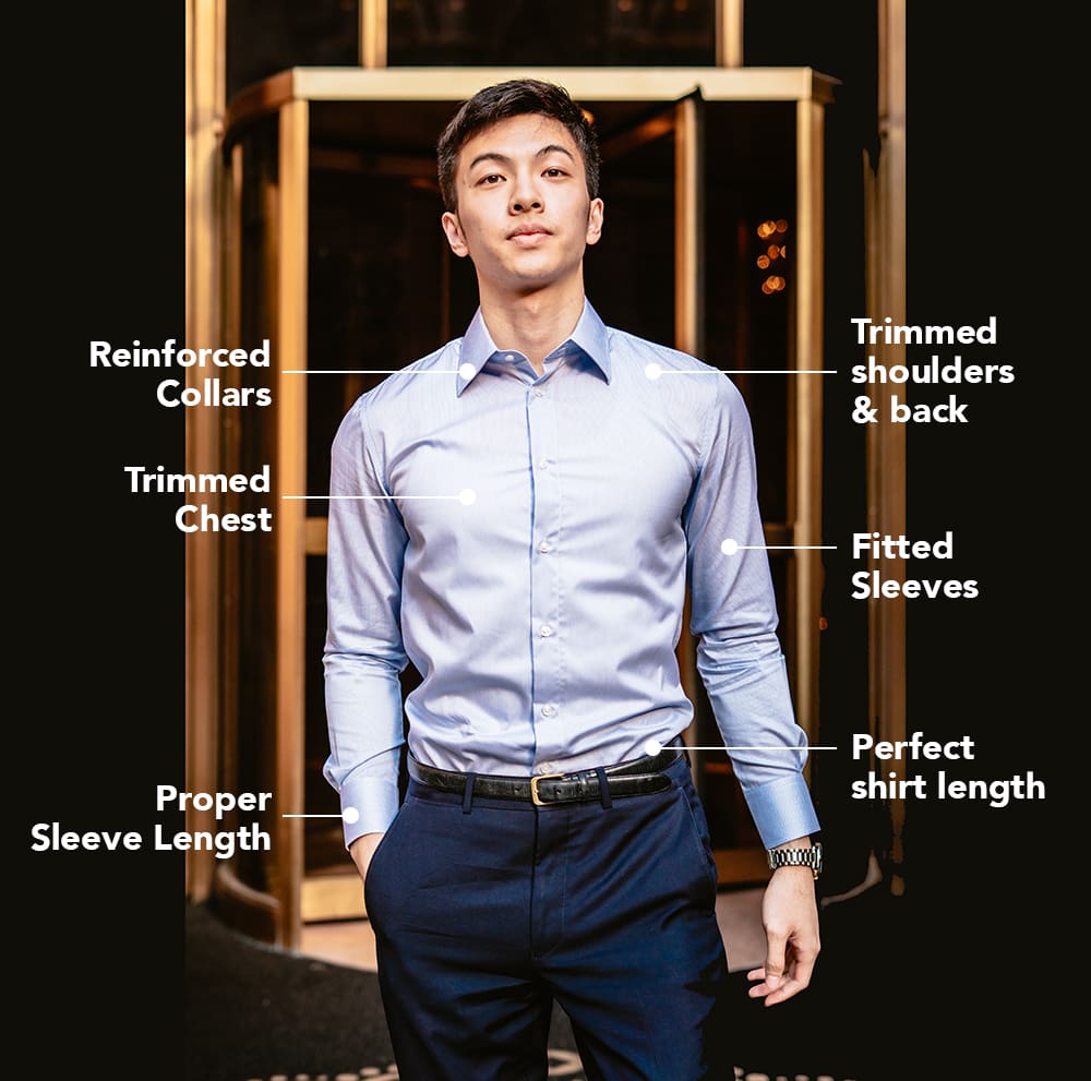 Men's Slim Fit Blue Dress Shirt Size N2 Men's Slim Fit Blue Dress Shirt Size N2