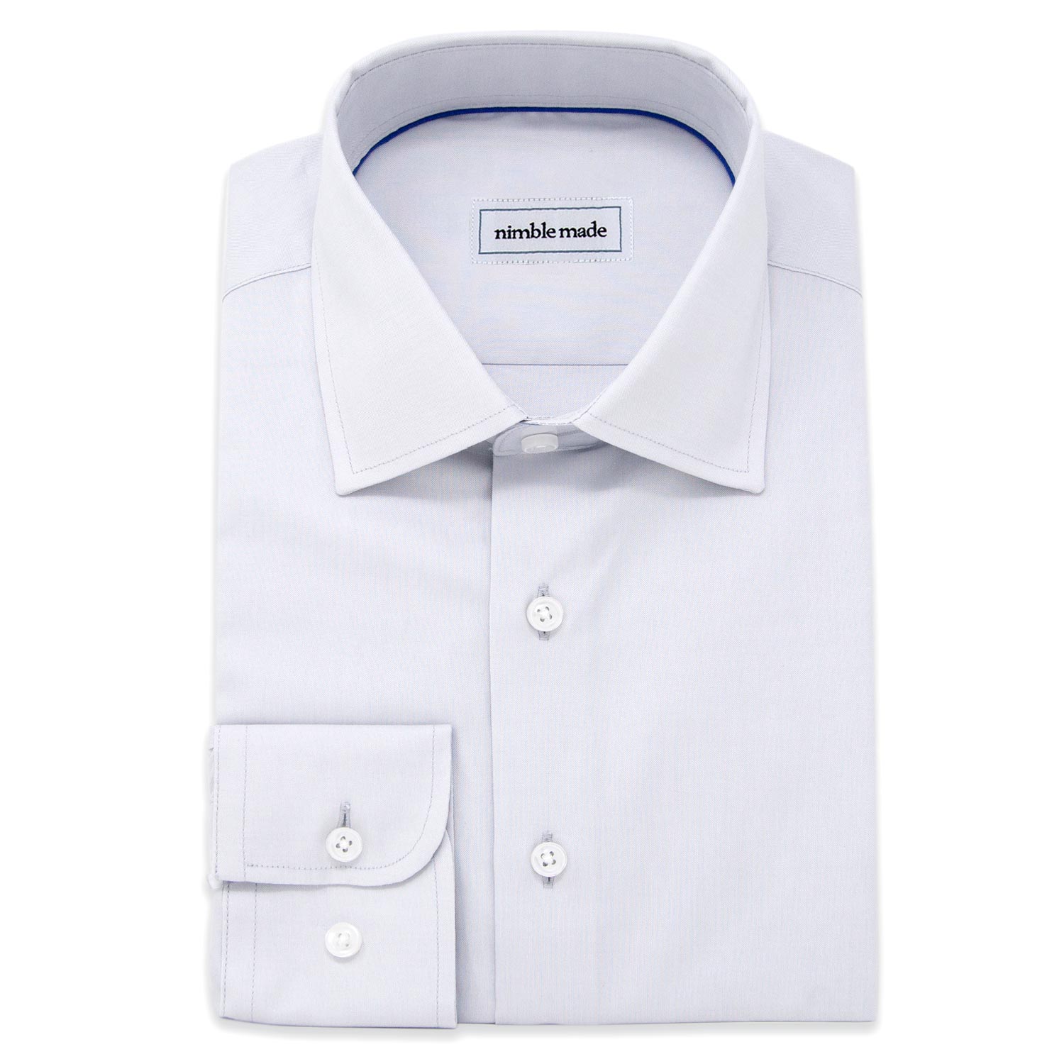 light gray dress shirt on white background