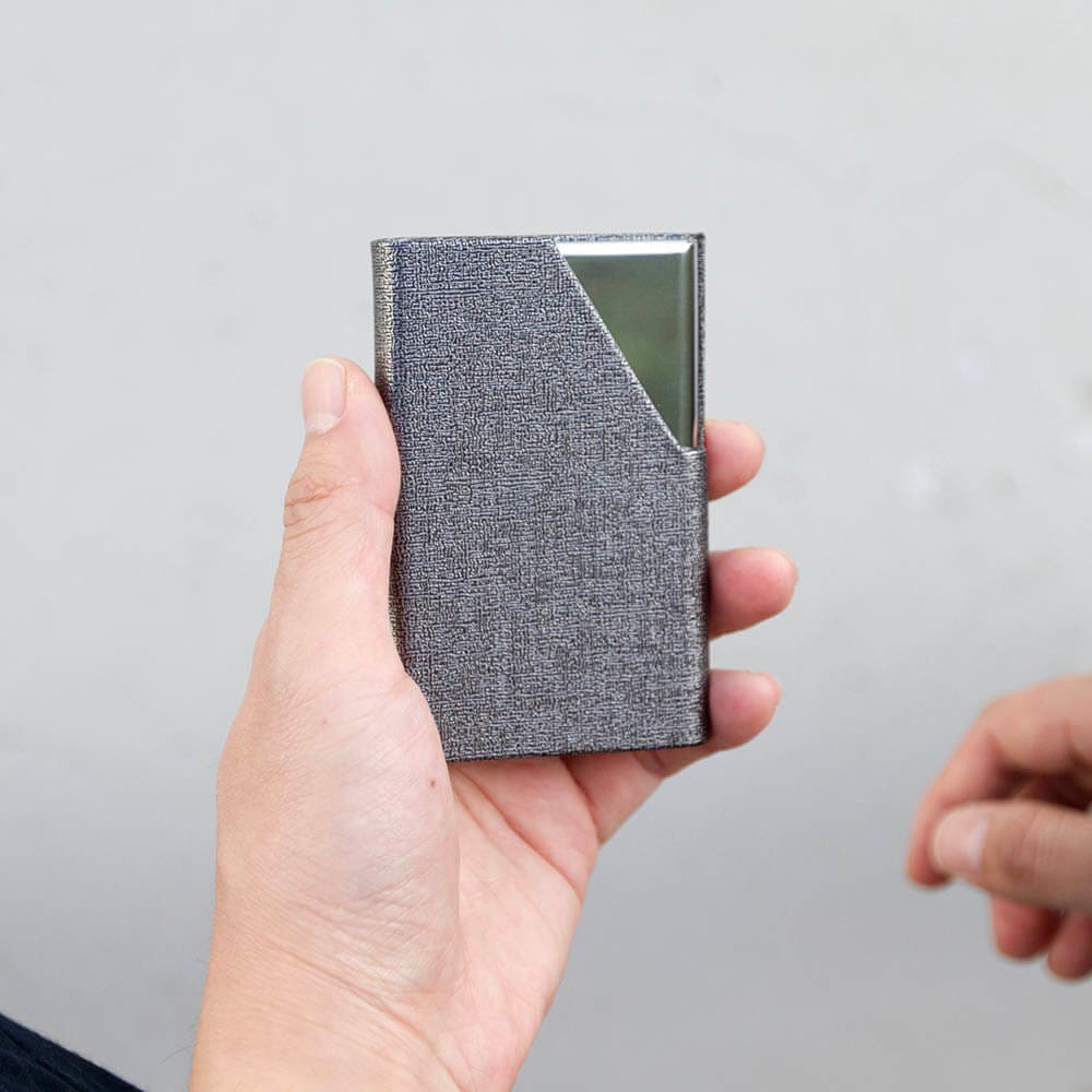 Silver Metallic Card Holder