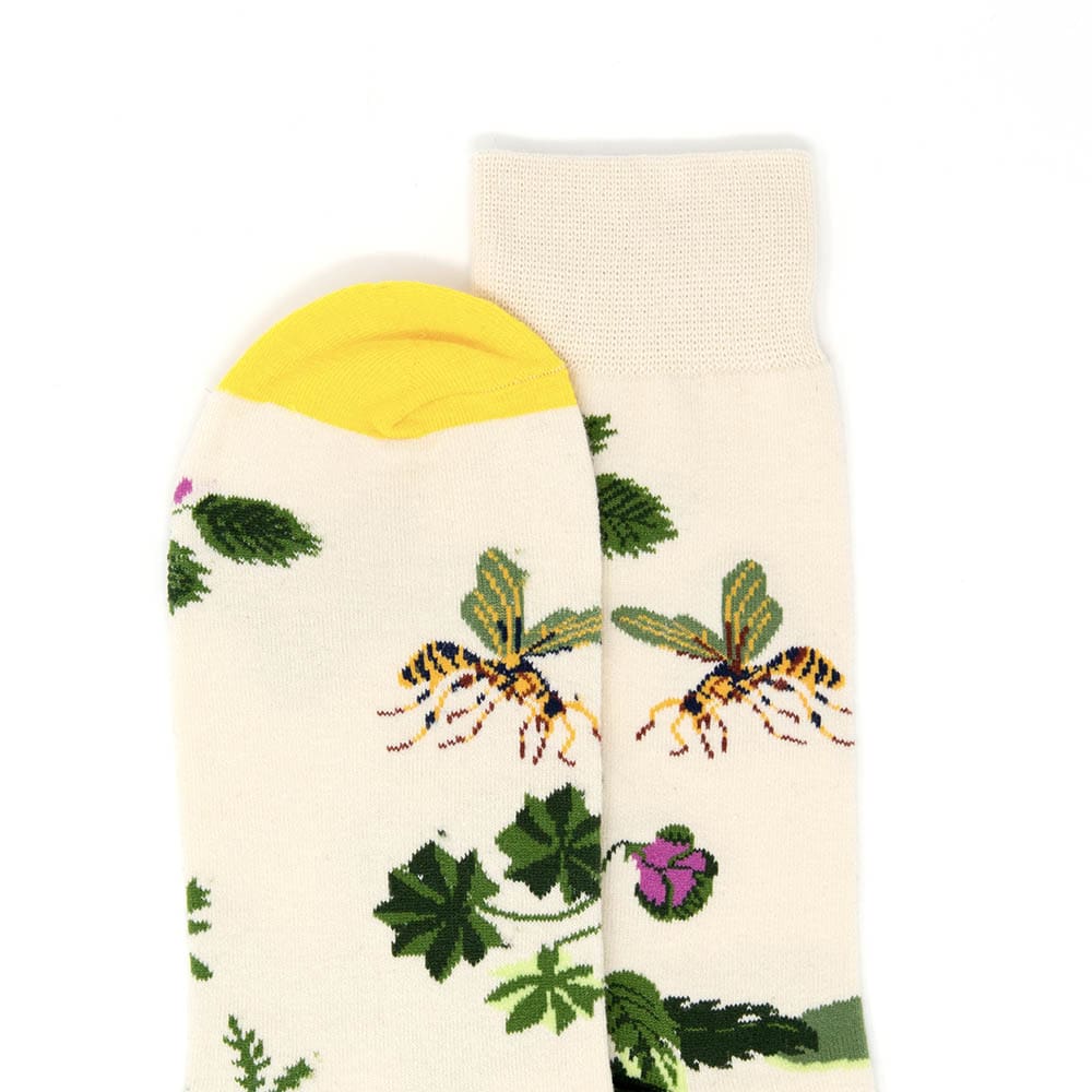 Spring Garden Beige Dress Socks