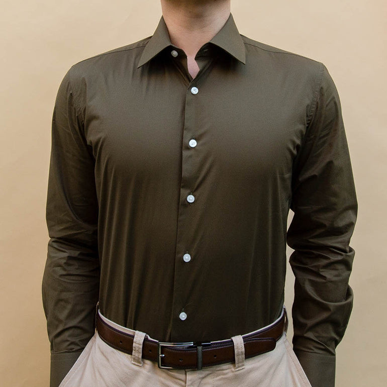 Dark Olive Green Dress Shirt