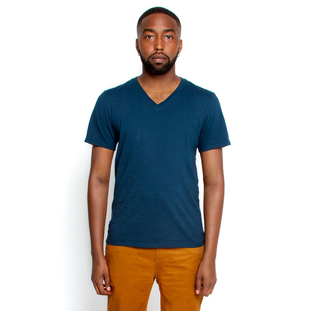 Men's Blue T Shirt V Neck | Nimble Basics