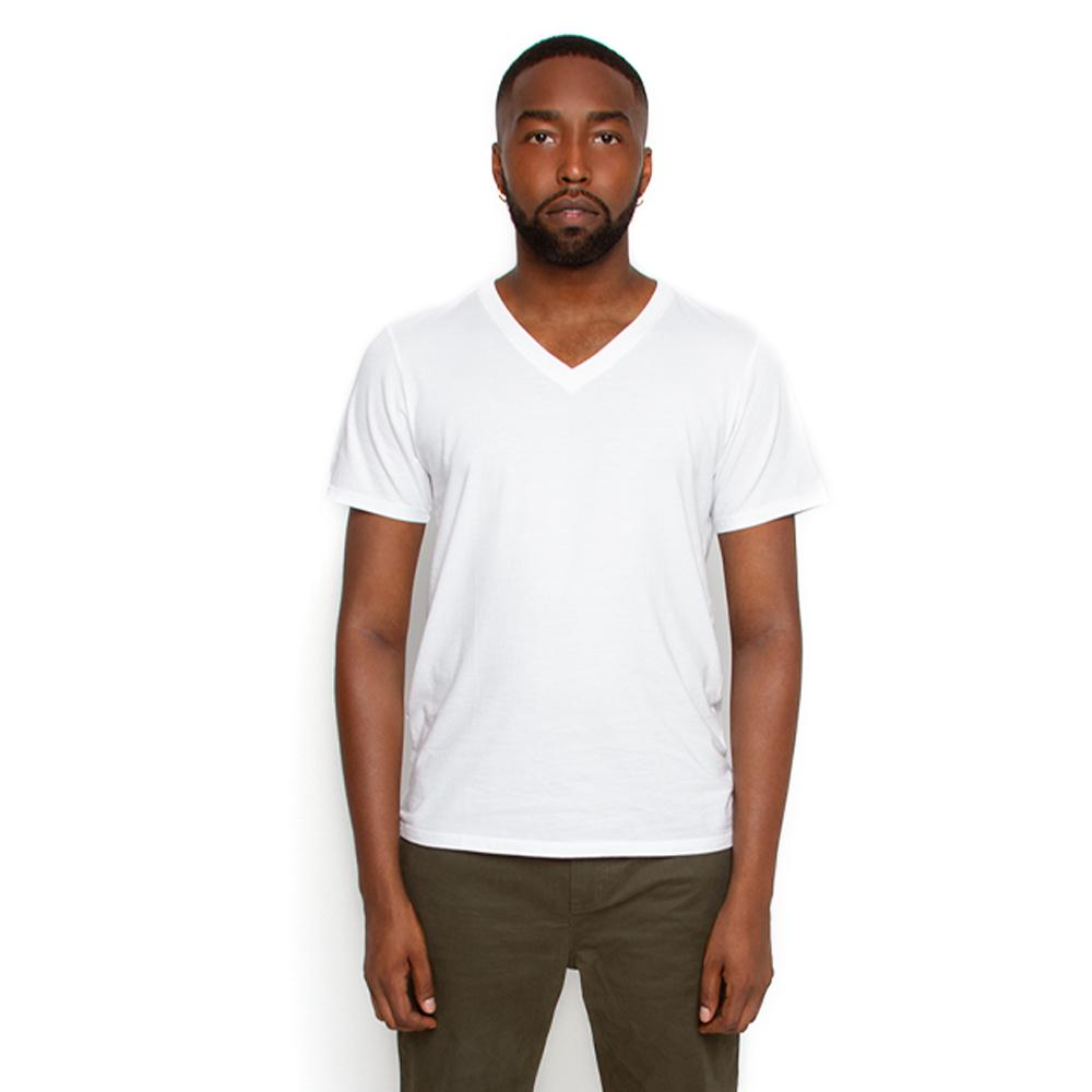Men's White T Shirt V Neck | Nimble Basics – Nimble Made