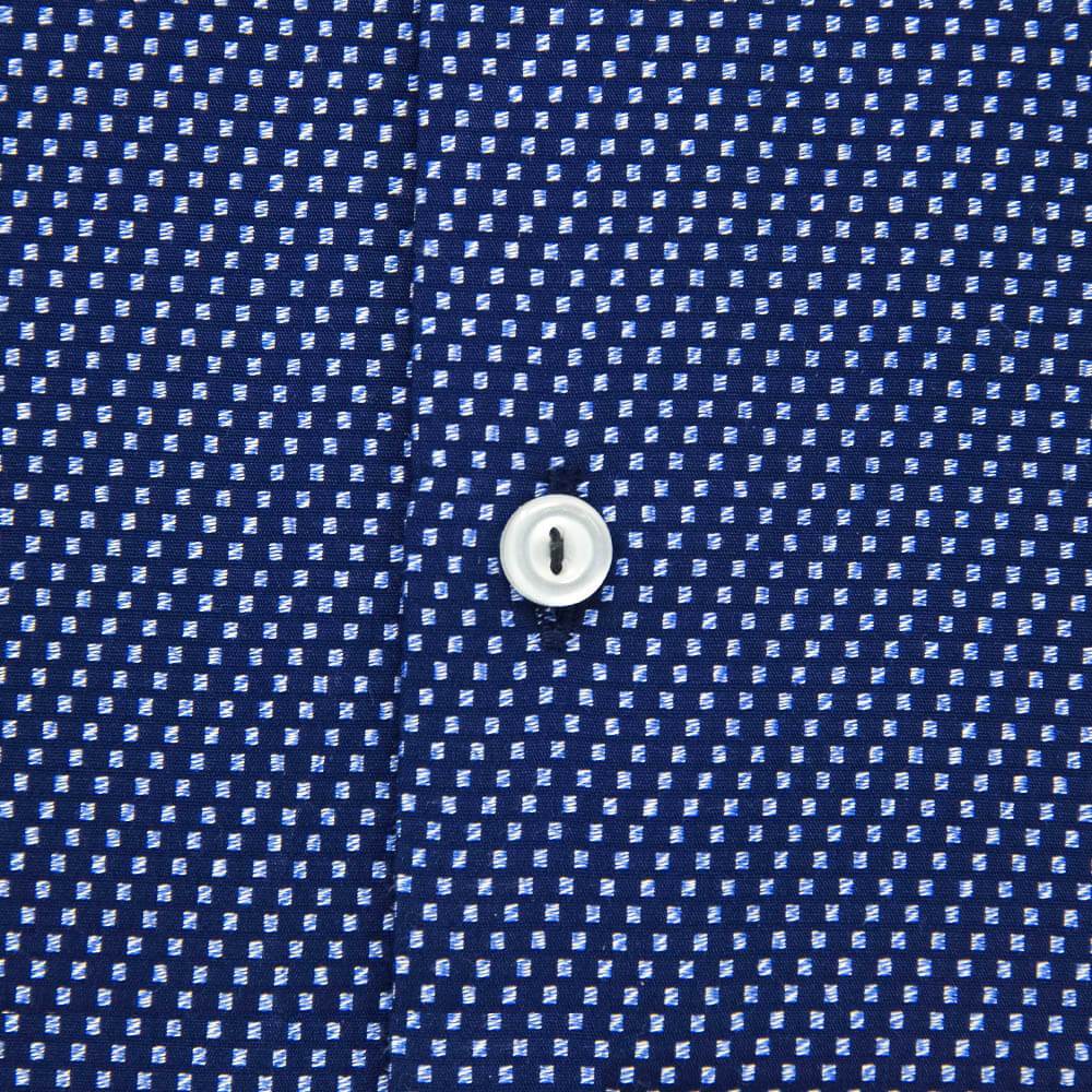 navy-casual-shirt-checkered-button-closeup