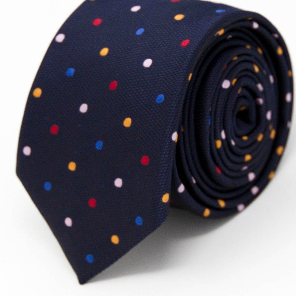 blue polka dot tie