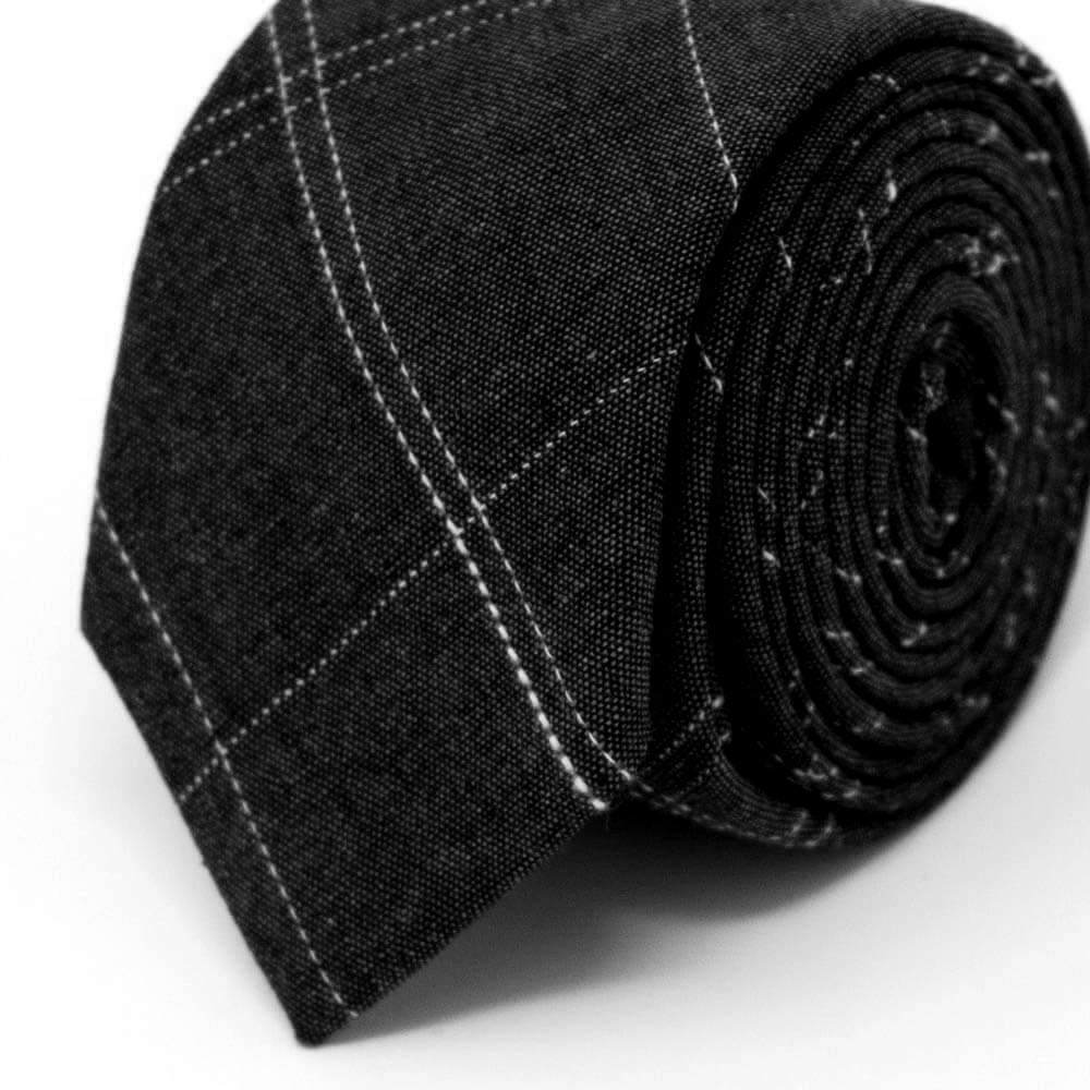 Oxford Black Plaid Tie