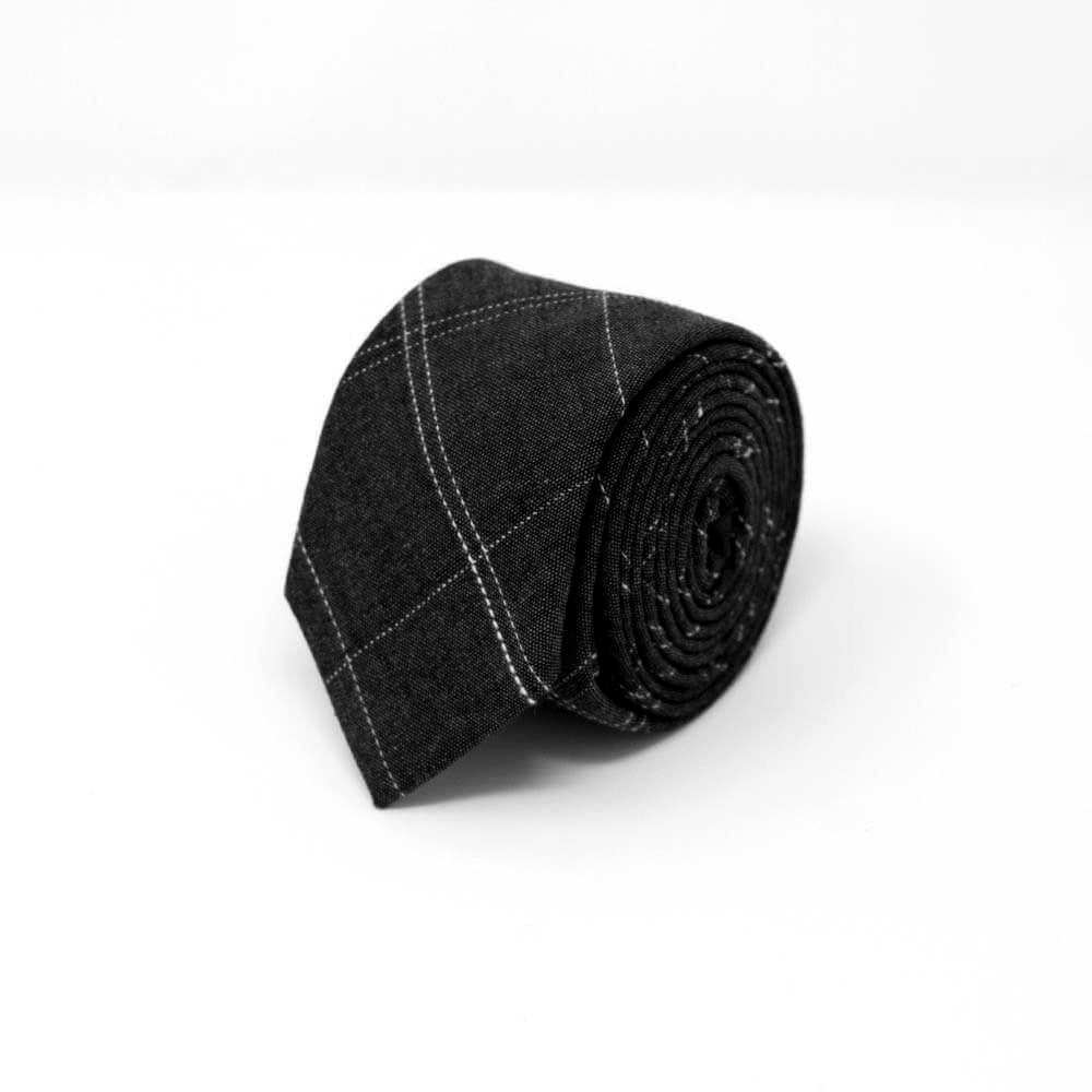 Oxford Black Plaid Tie