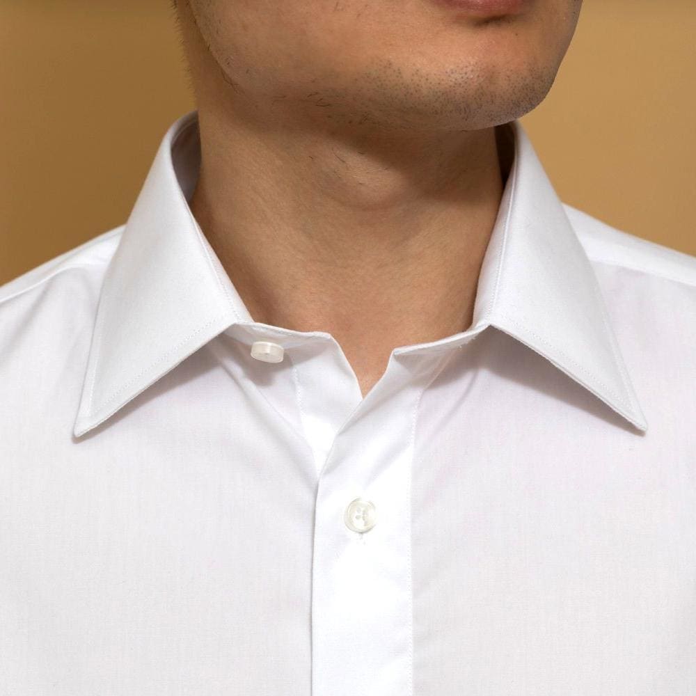Men's Formal White Slim Fit Business Dress Shirt
