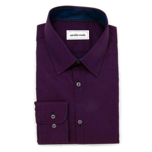 Men's Dark Purple Plum Dress Shirt The Plum Nimble Made