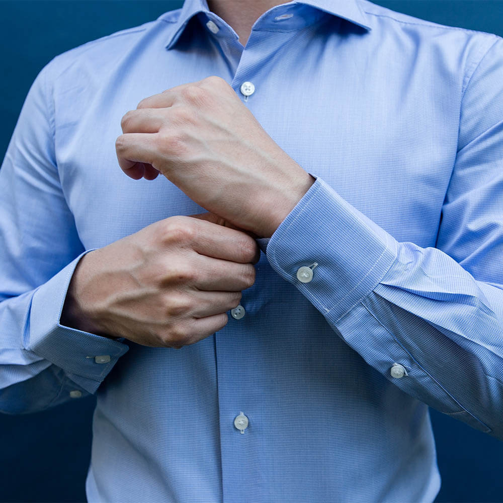 Blue Cutaway Dress Shirt | The Porcelain