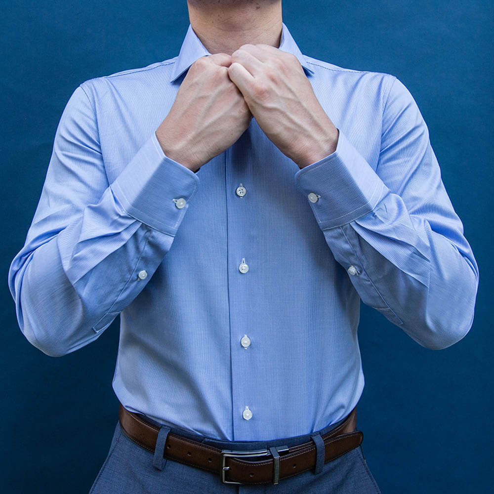 Blue Cutaway Dress Shirt | The Porcelain