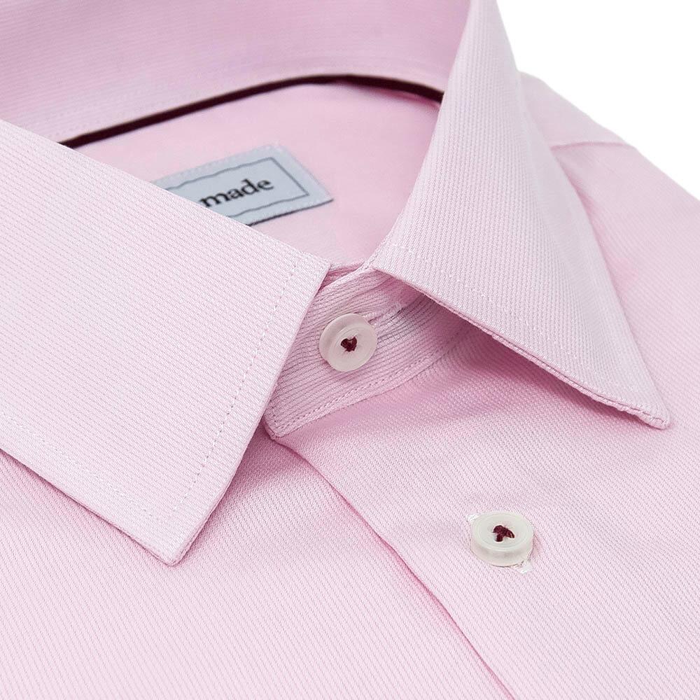 close up of pink dress shirt for men