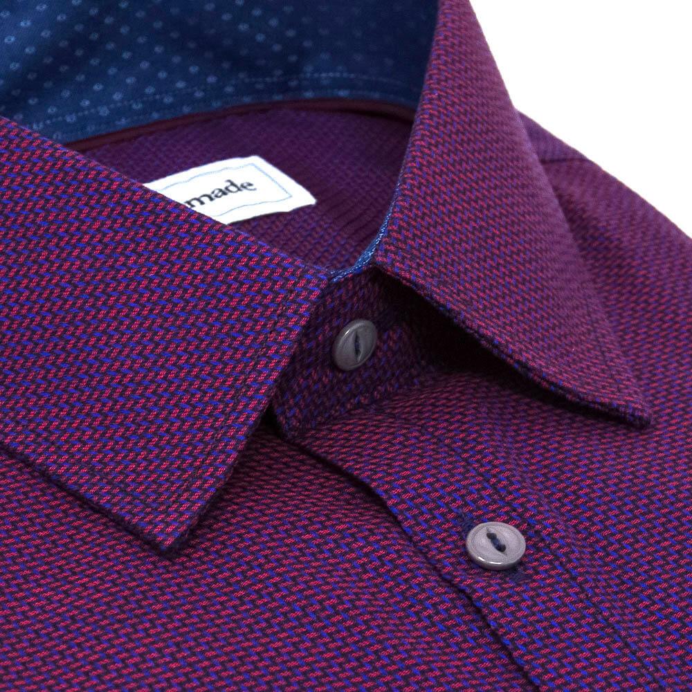 mens purple dress shirts close up of collar