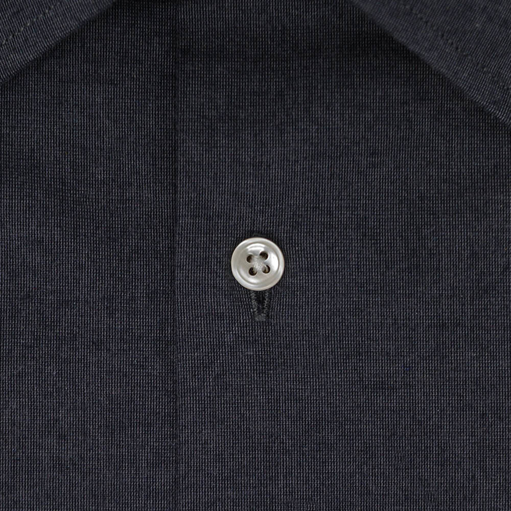 close up on heather dark gray 100% cotton fabric for men's shirt