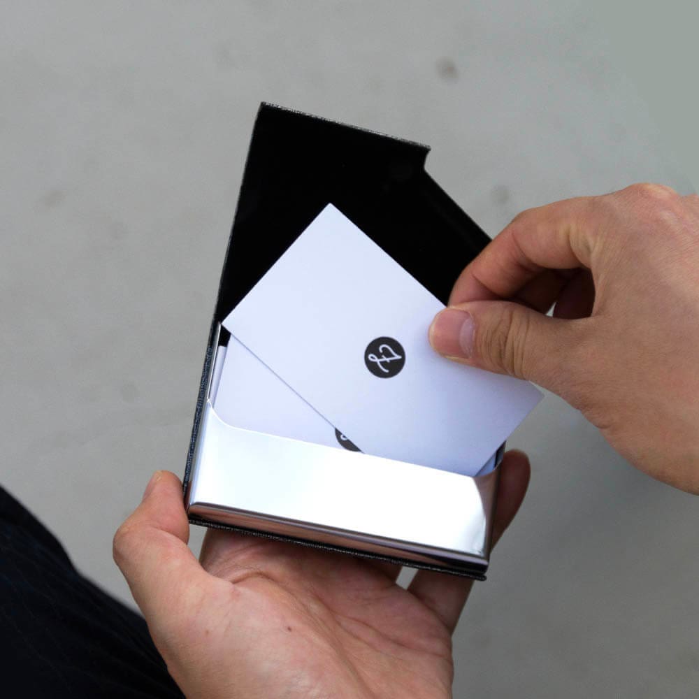 Silver Metallic Card Holder