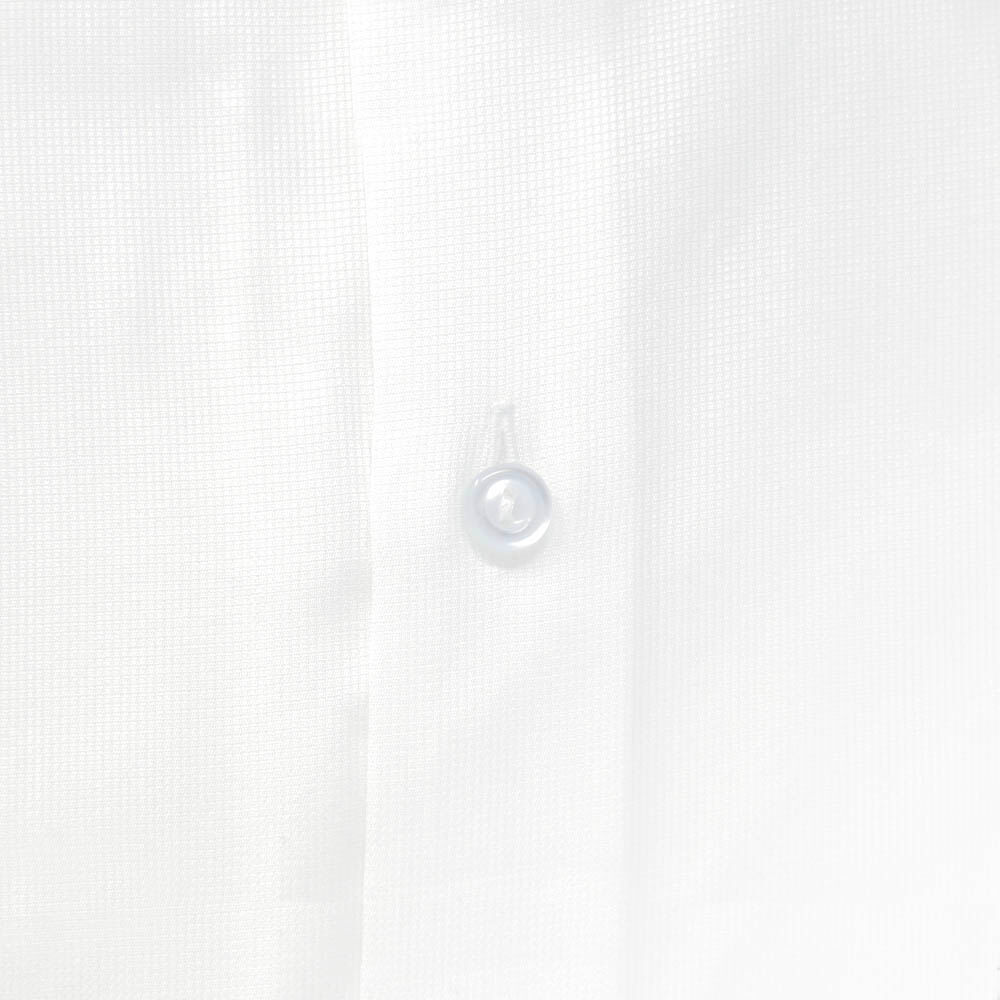 white dobby weave fabric for mens shirting closeup
