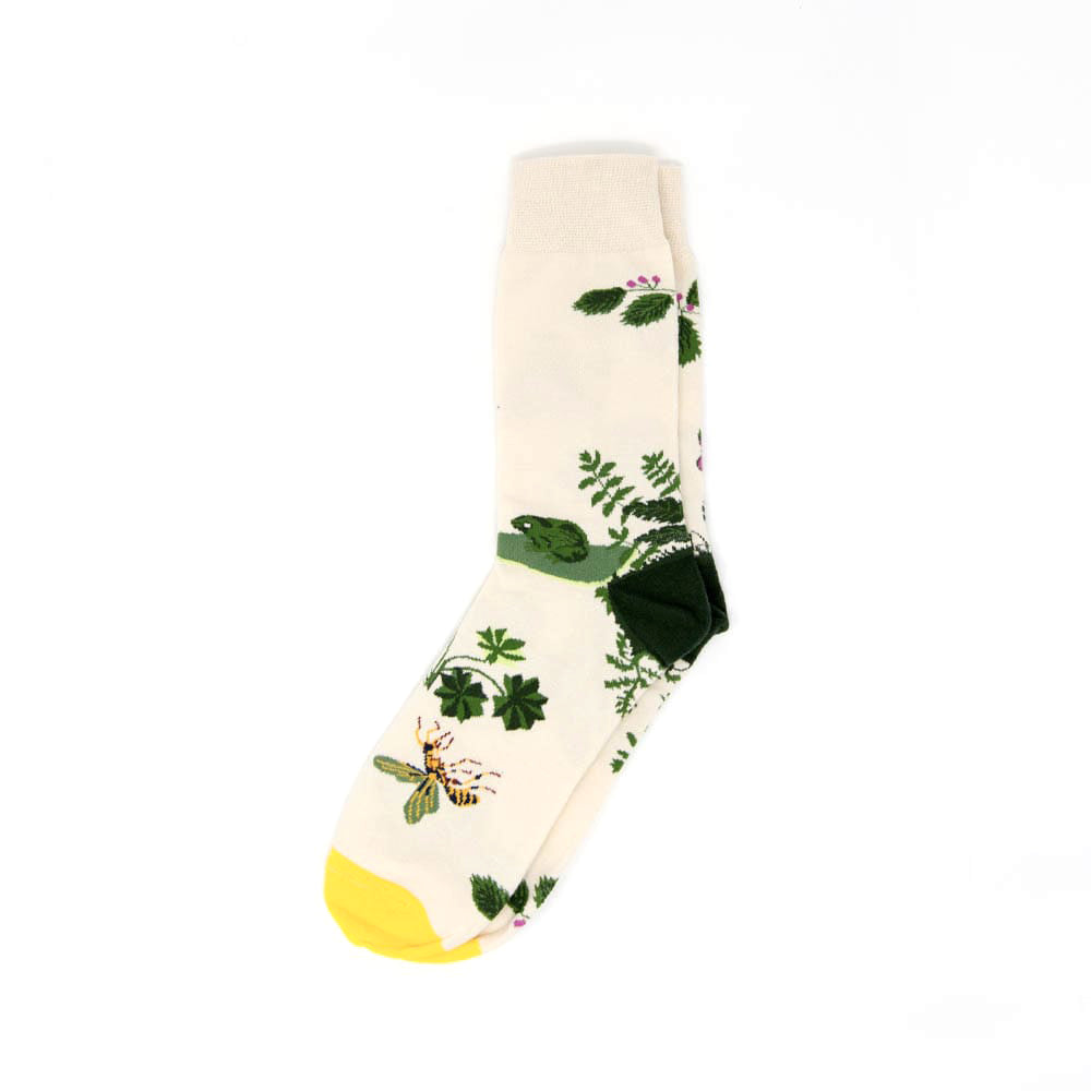 Spring Garden Beige Dress Socks